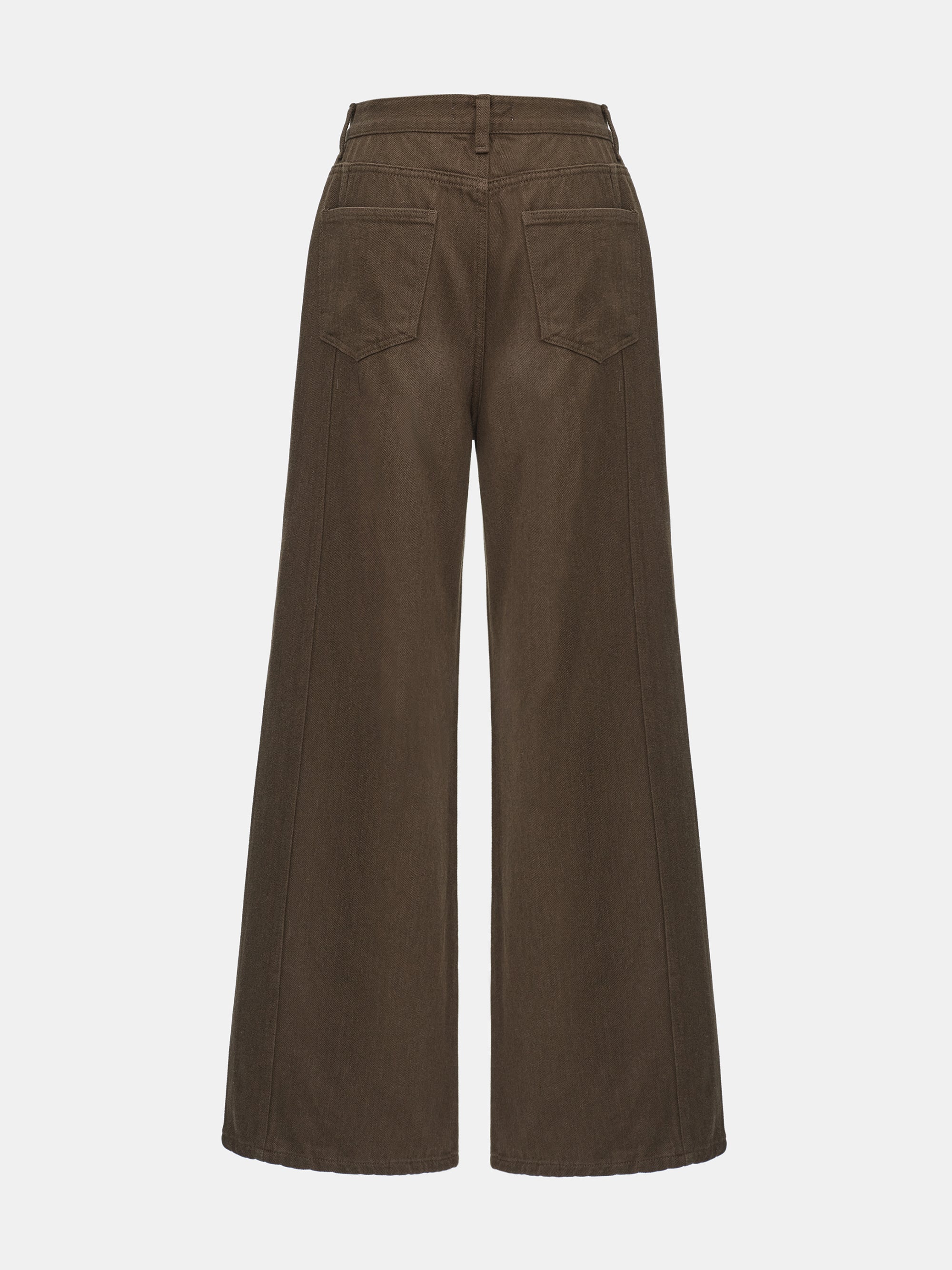 Wide-Leg Jeans, Brown