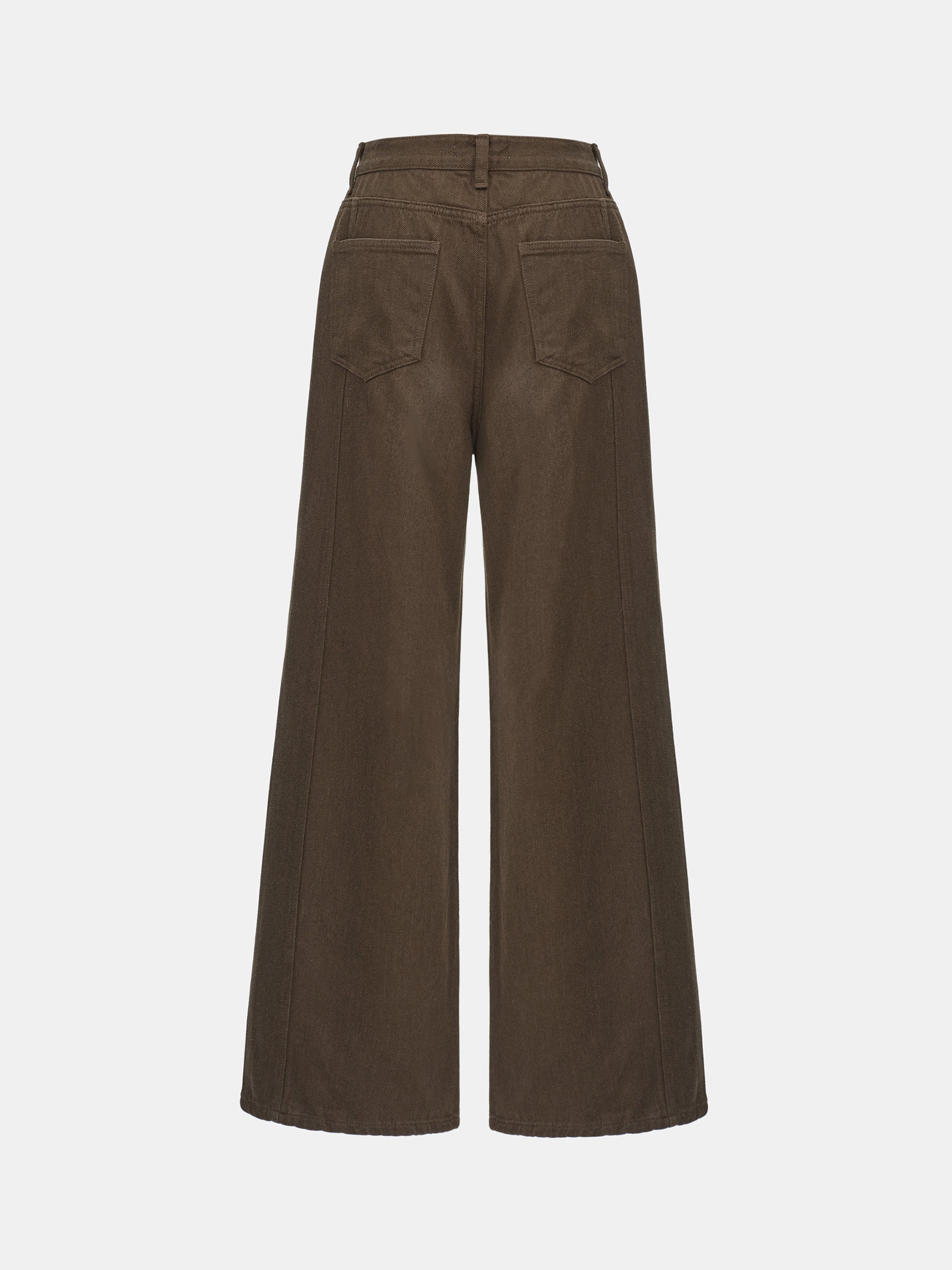 Wide-Leg Jeans, Brown