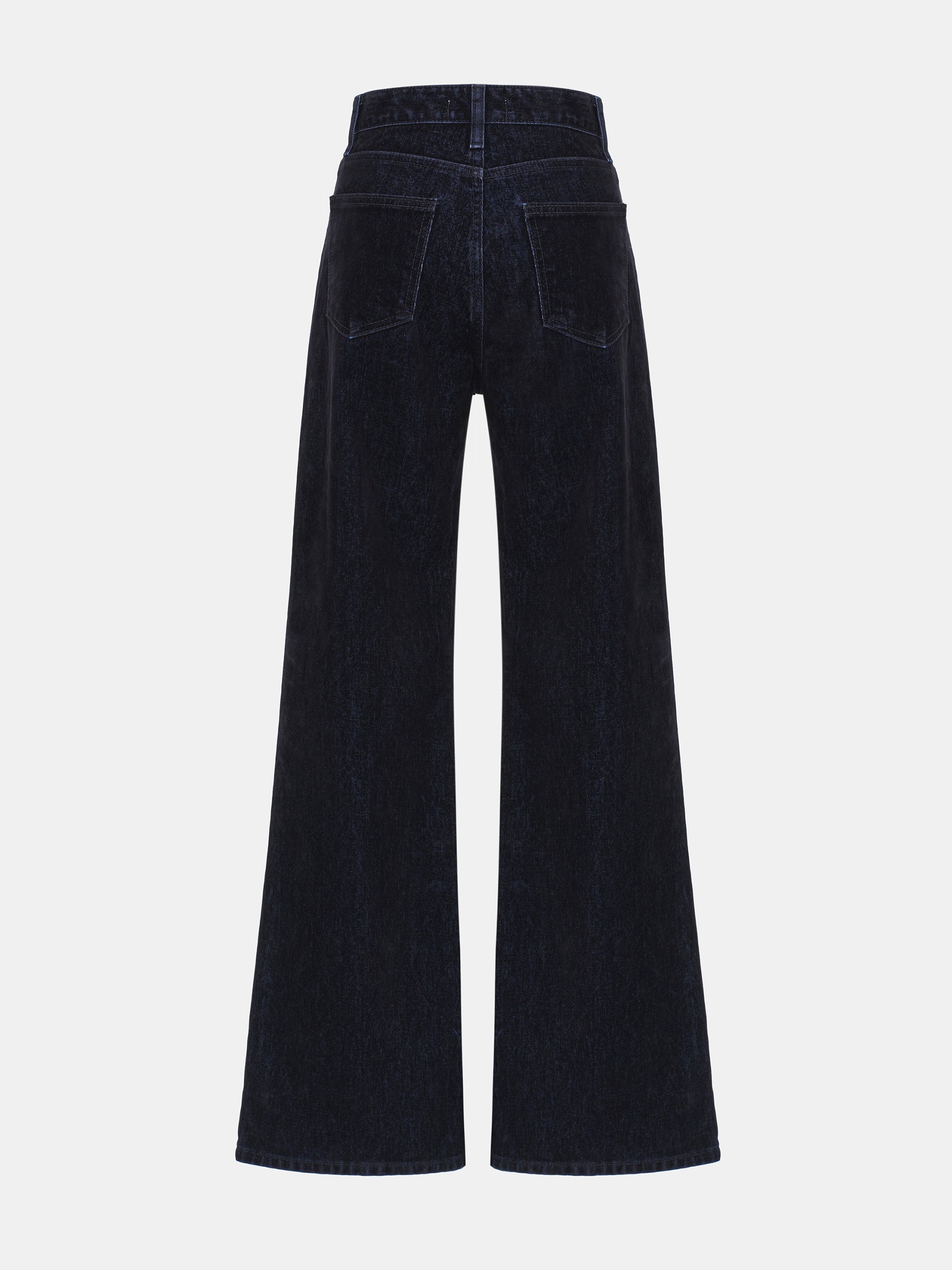 Flared Flock Jeans, Denim