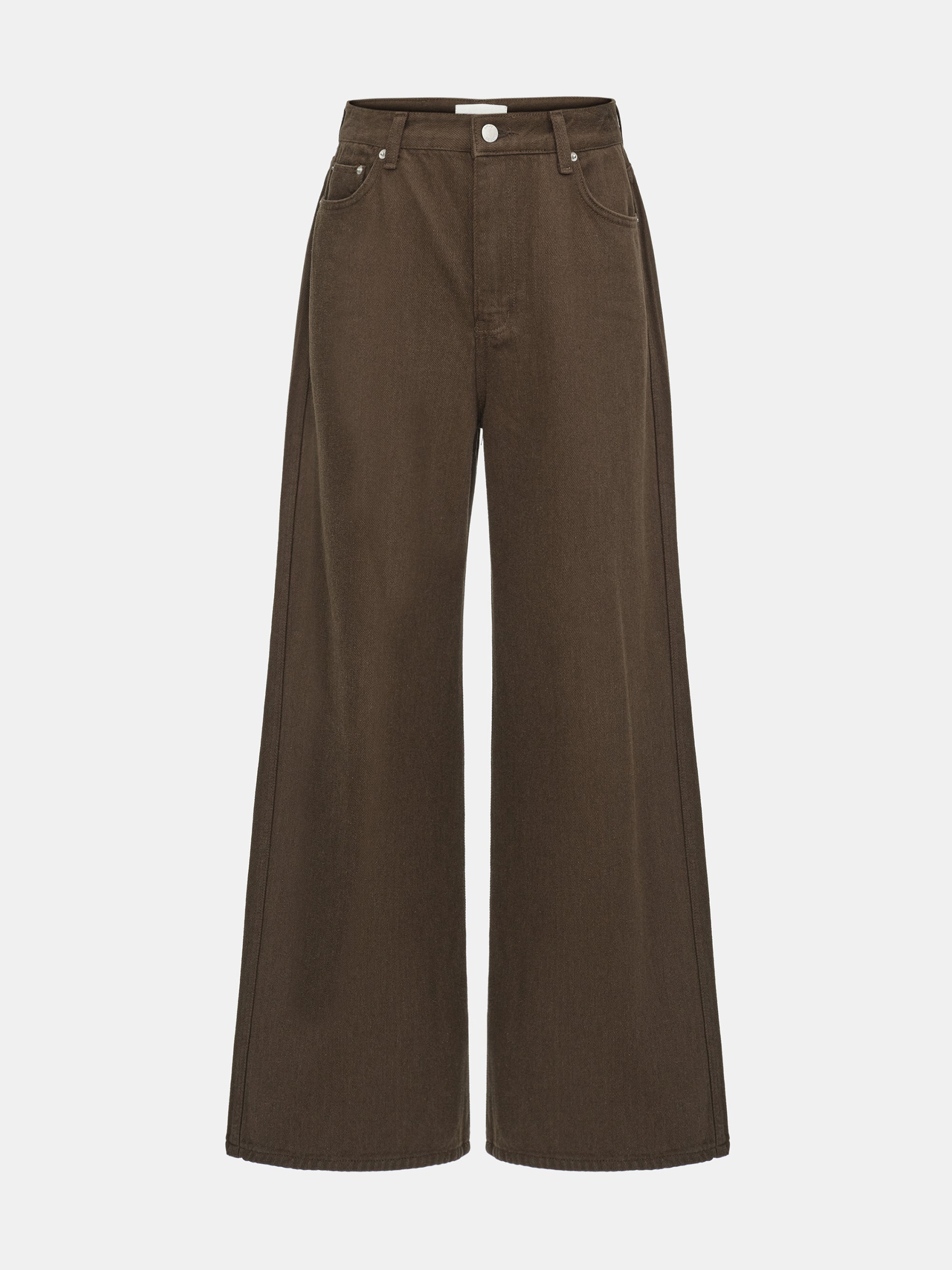 Wide-Leg Jeans, Brown