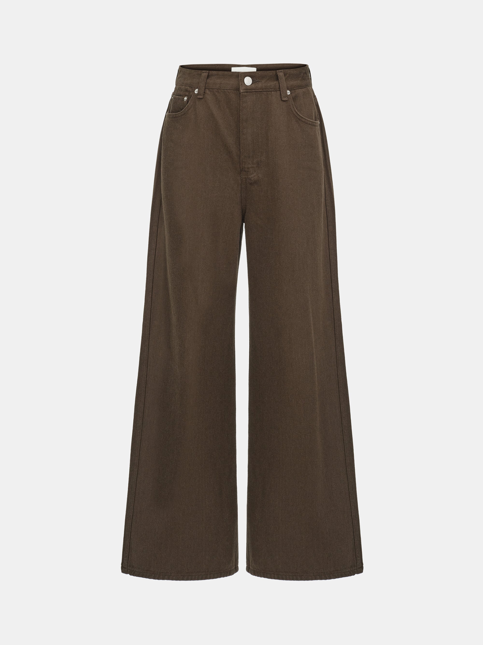 Wide-Leg Jeans, Brown