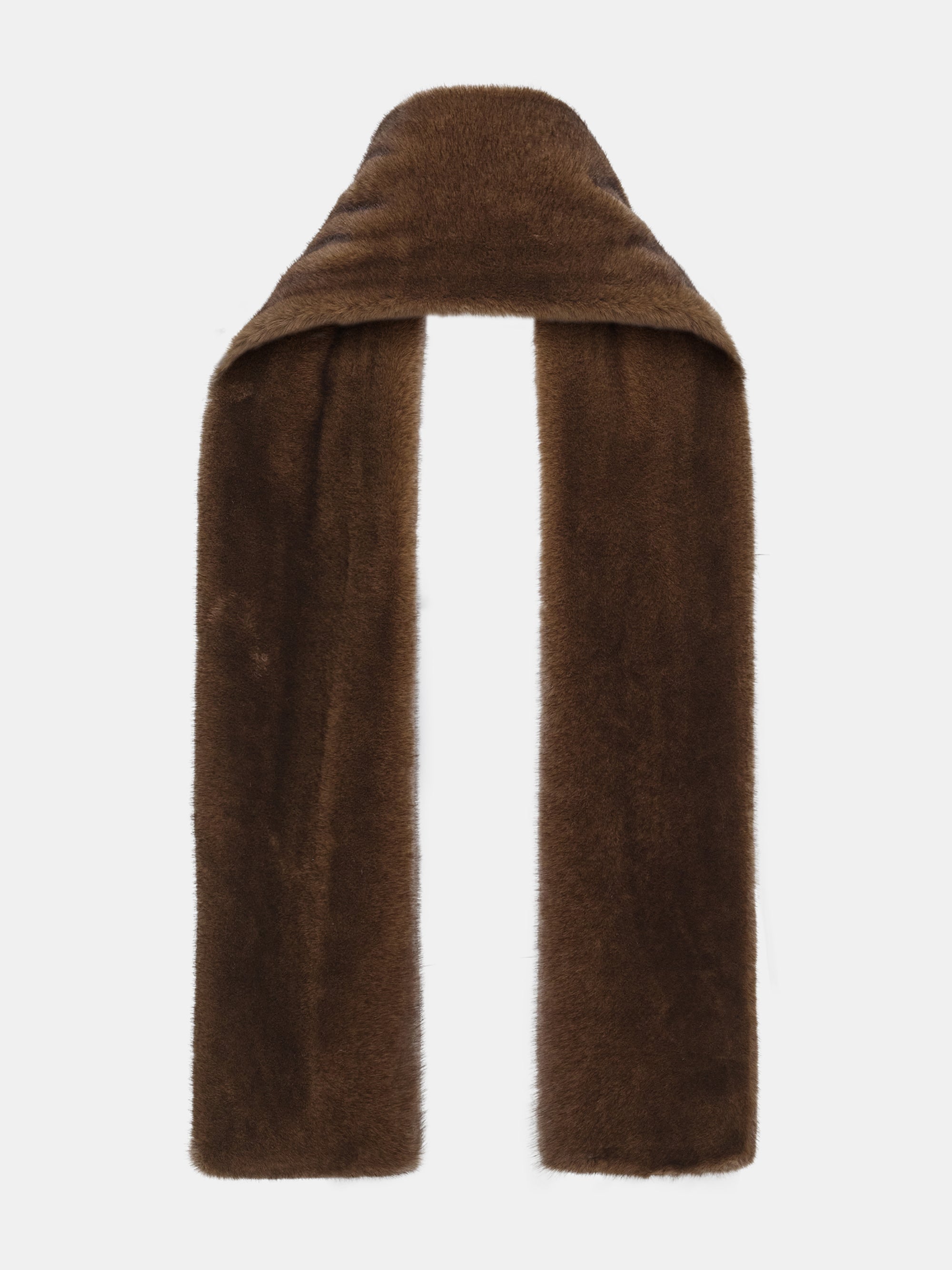 Faux Furry Scarf, Brown