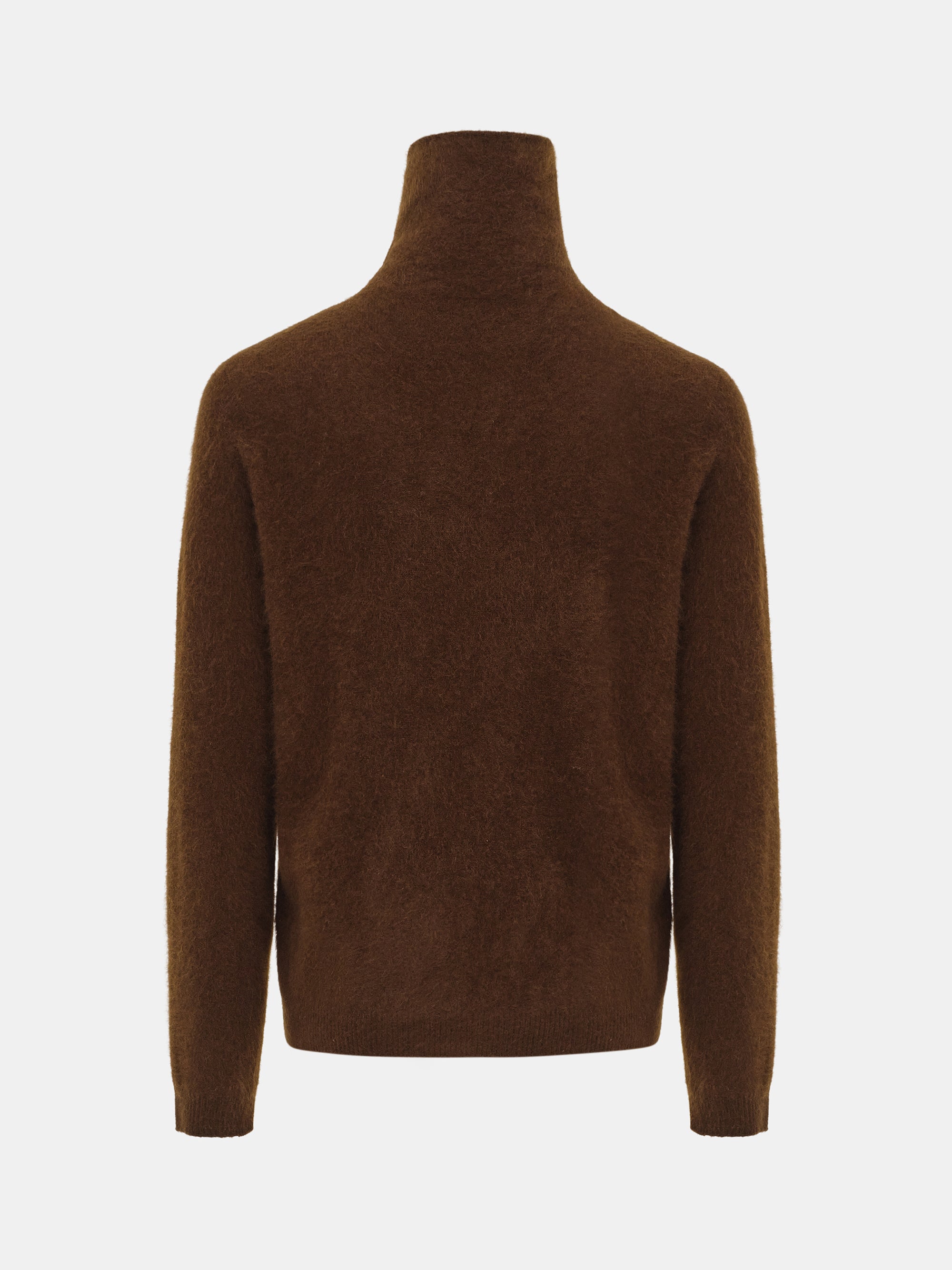 Wool Cashmere Turtleneck, Brown