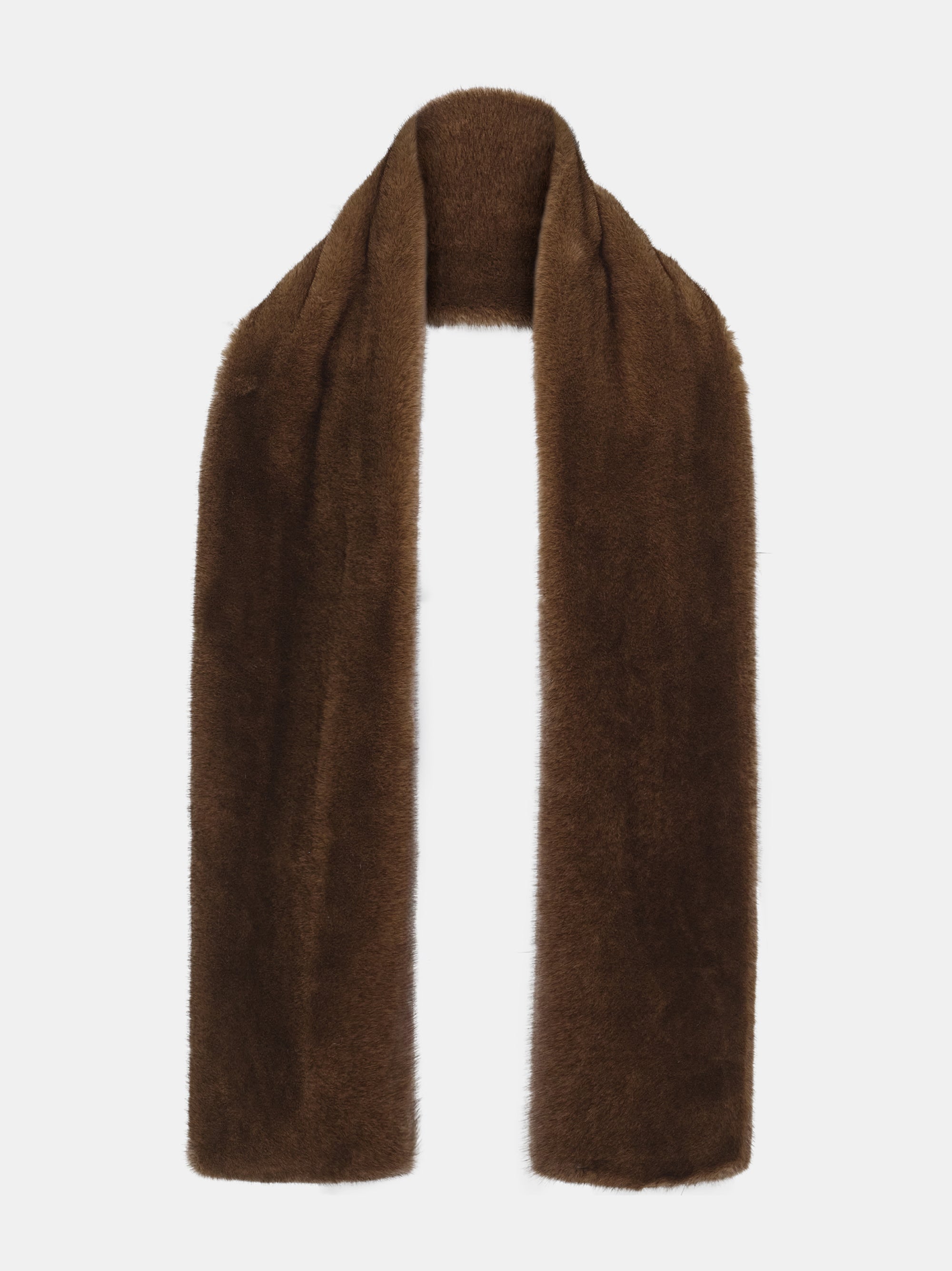 Faux Furry Scarf, Brown