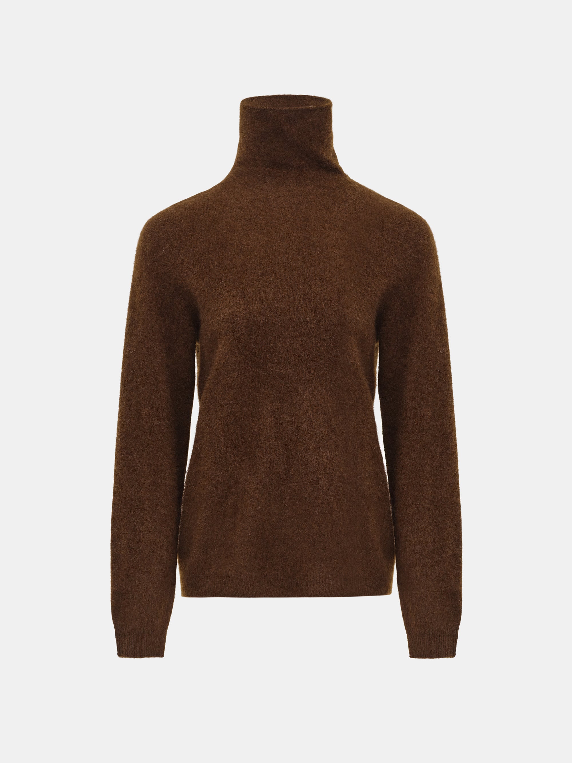 Wool Cashmere Turtleneck, Brown