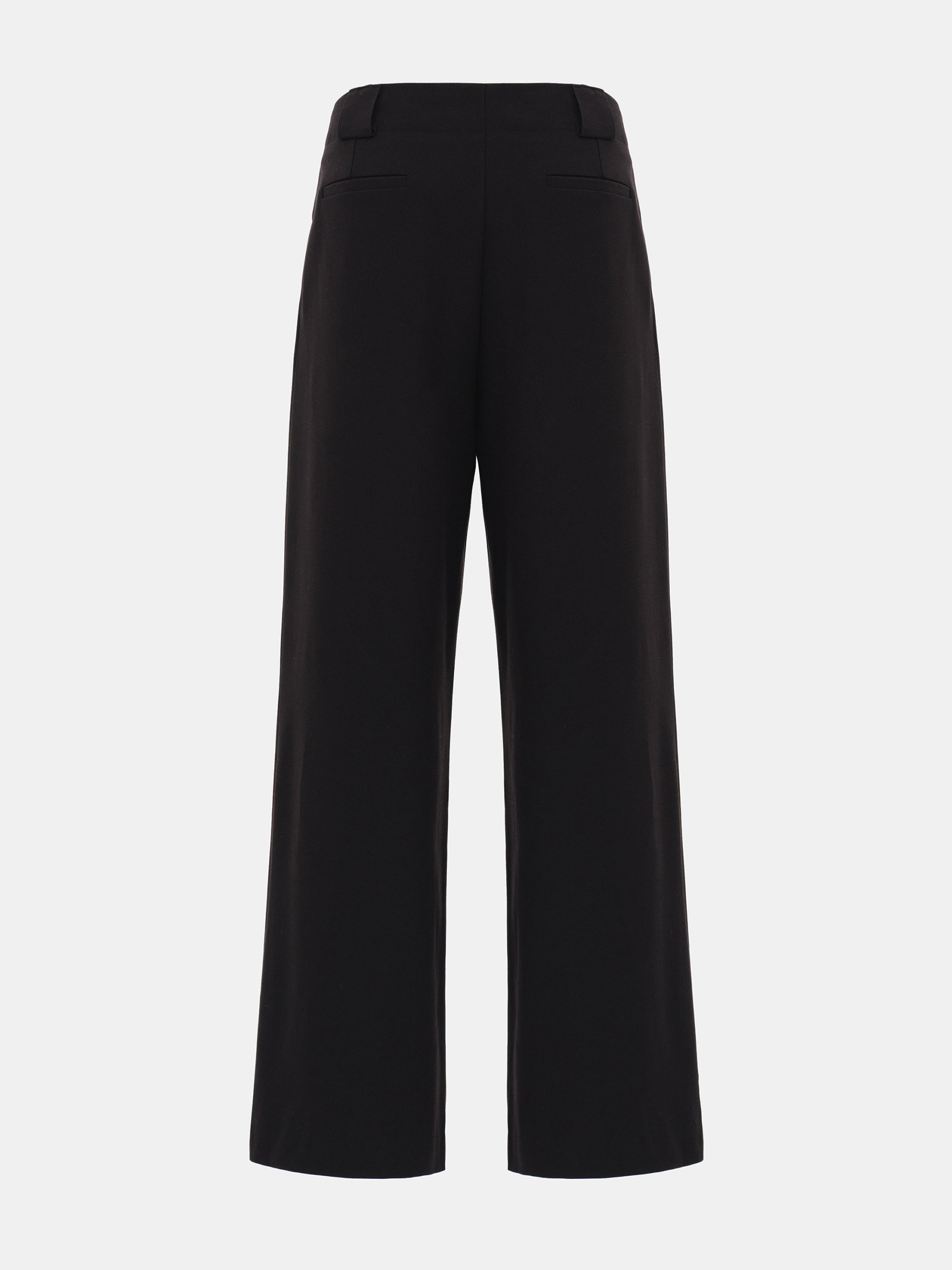 Single Pleated Trousers, Black