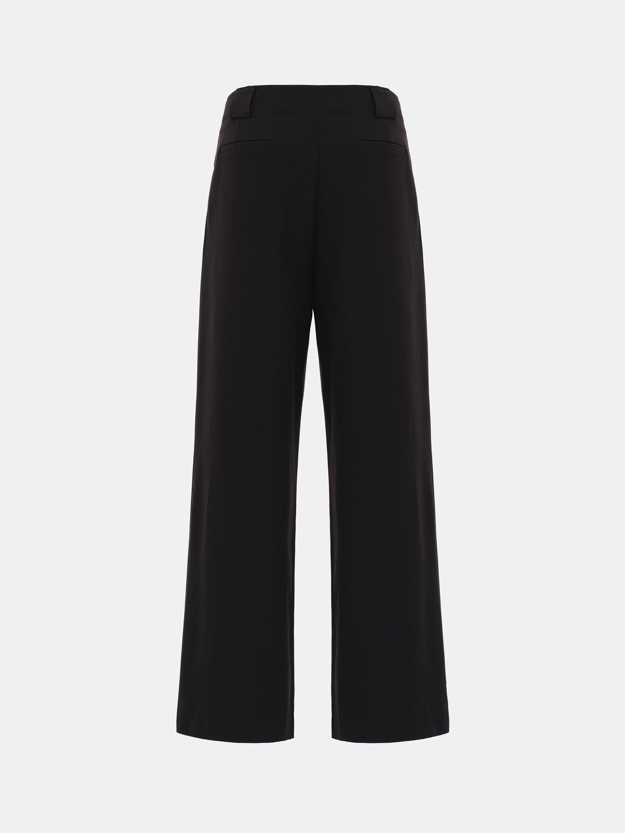 Single Pleated Trousers, Black