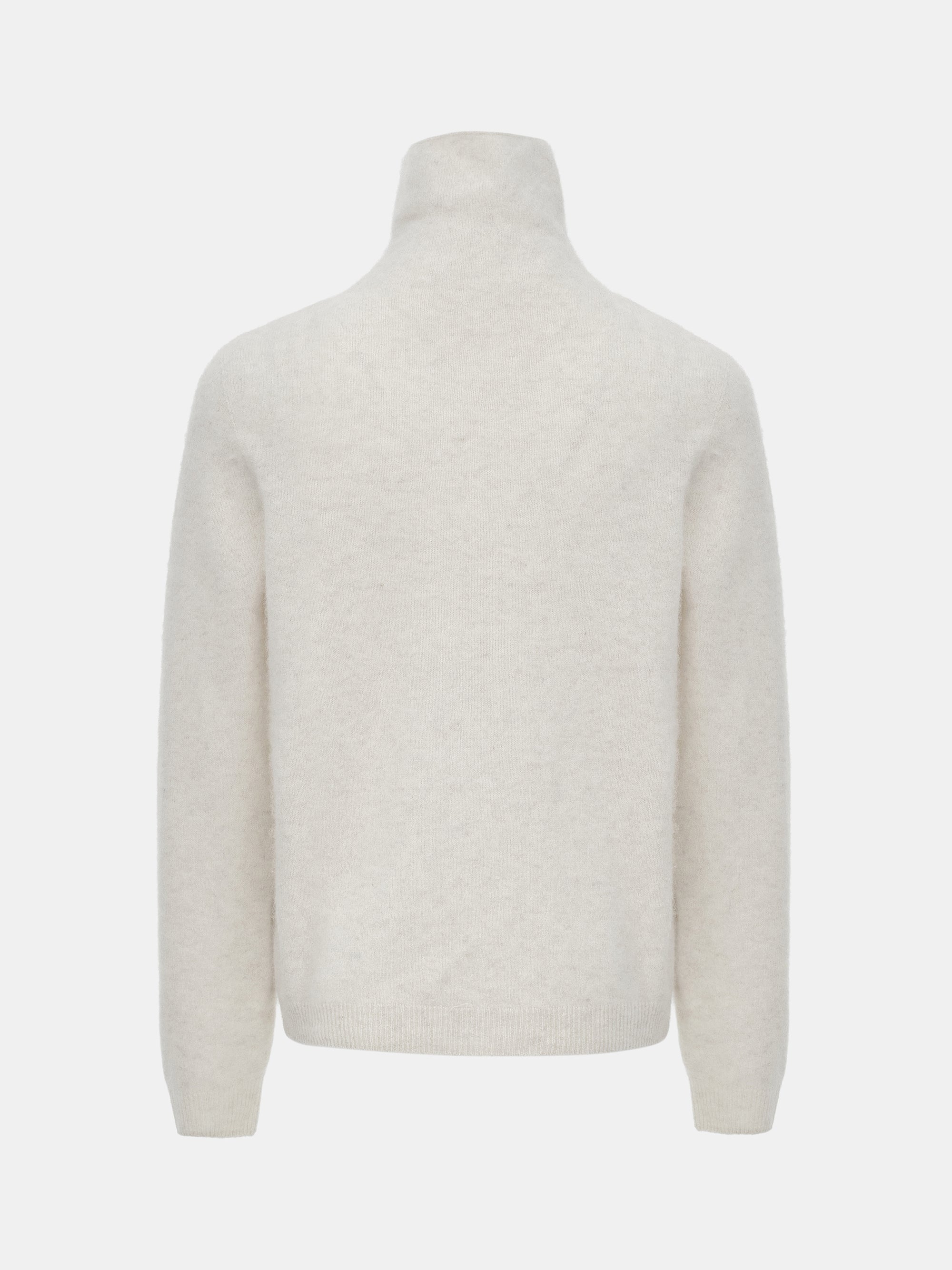 Wool Cashmere Turtleneck, Ivory