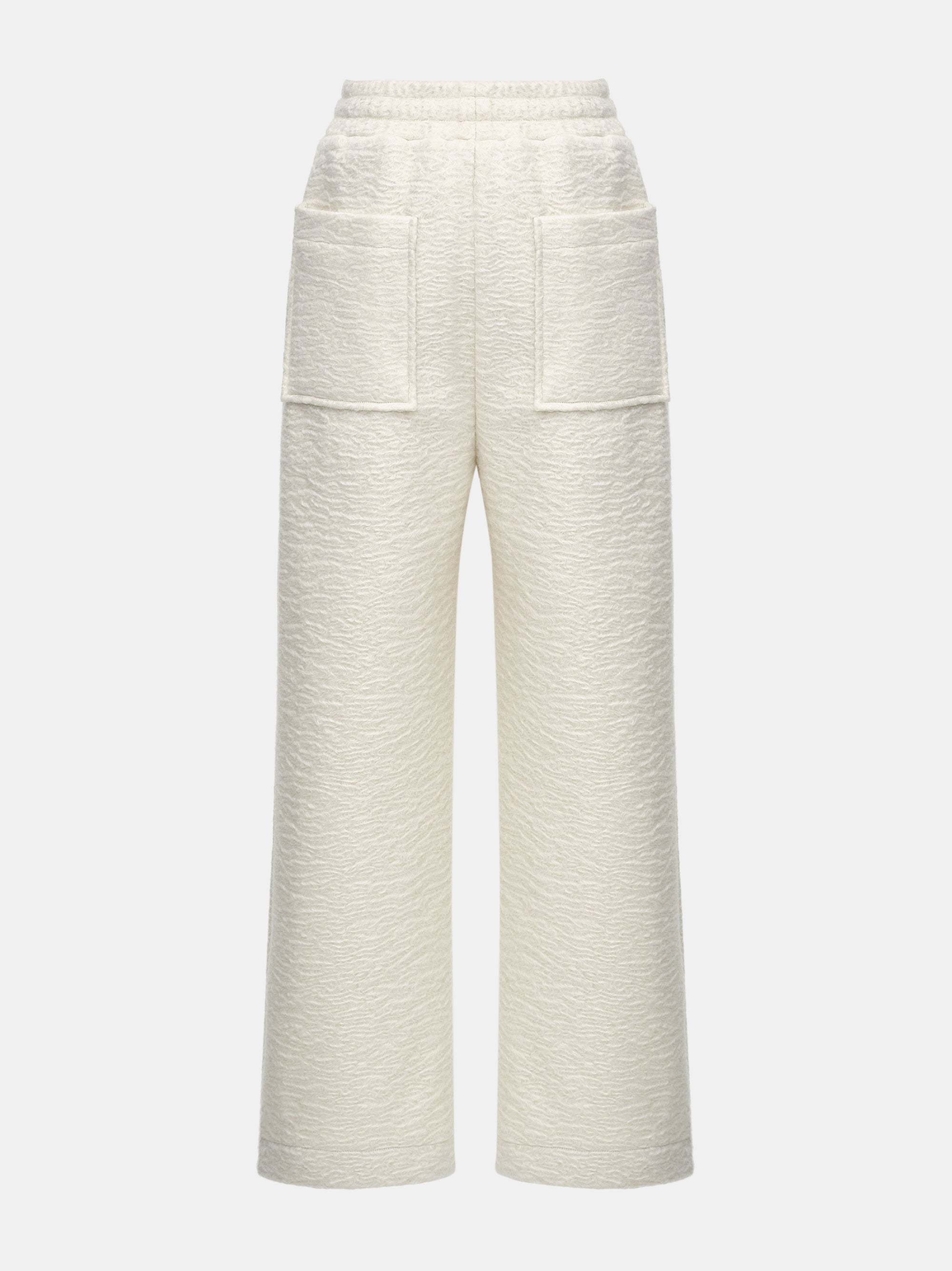 Felted Fleece Lounge Pants, Ivory