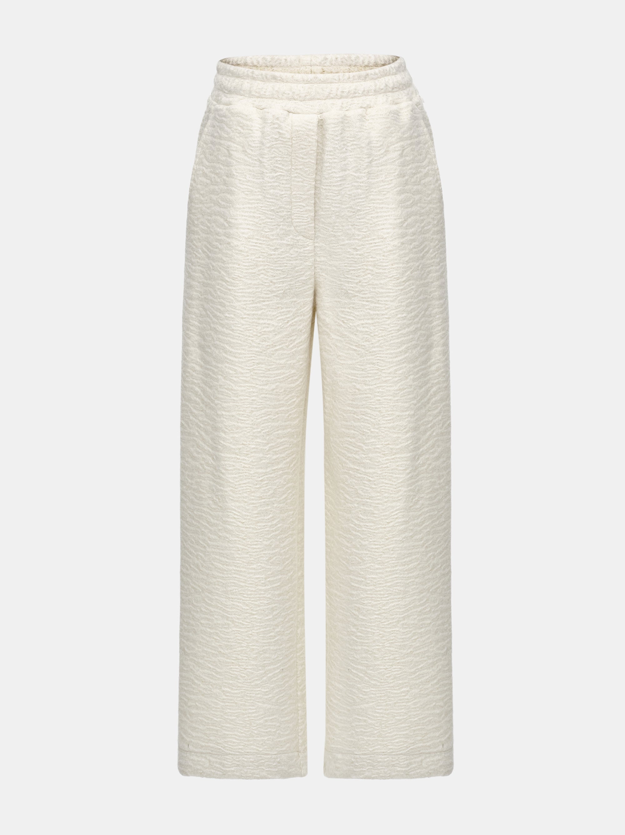 Felted Fleece Lounge Pants, Ivory