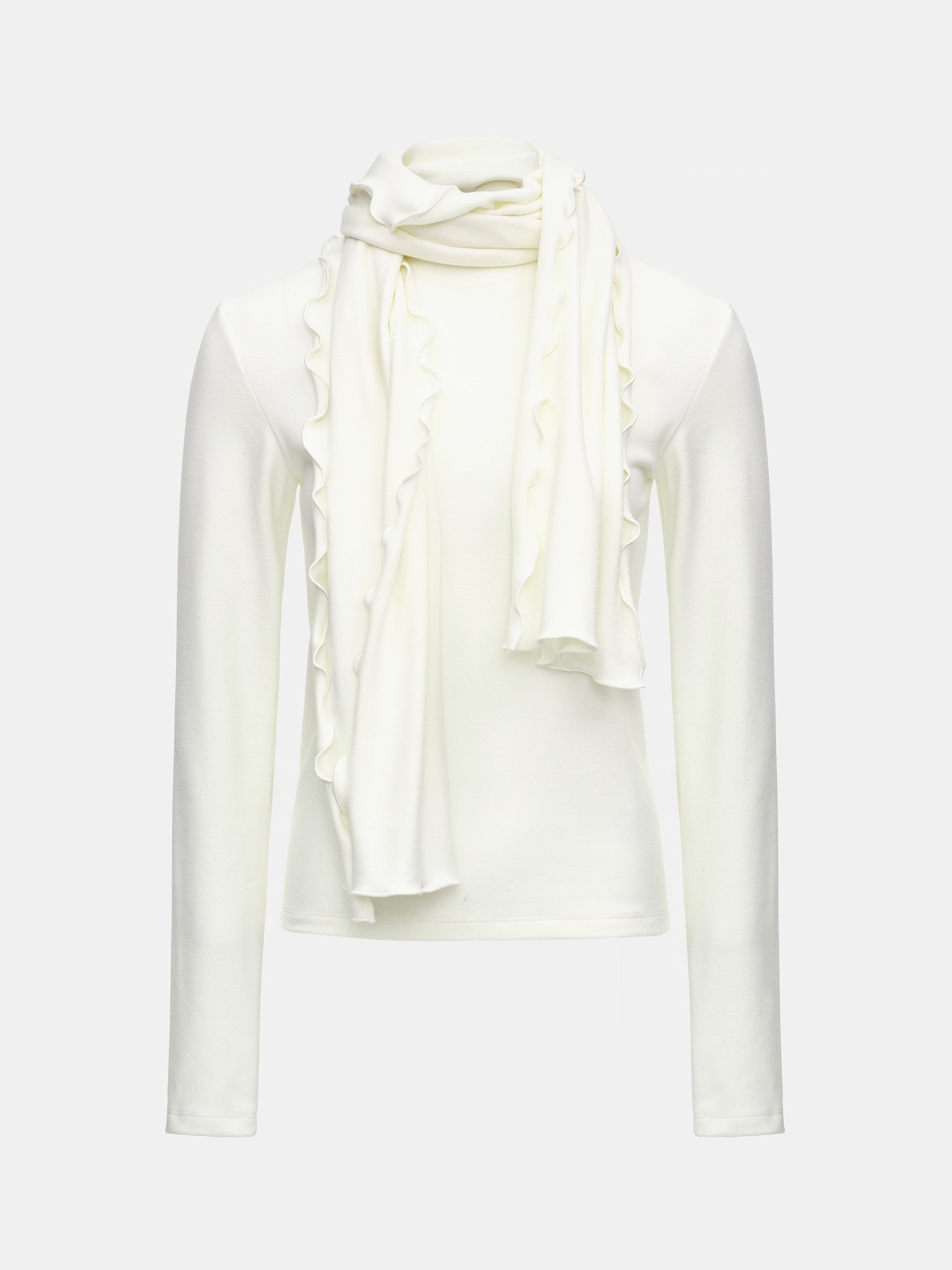 Peached Cotton Jersey T-Shirt, Ivory