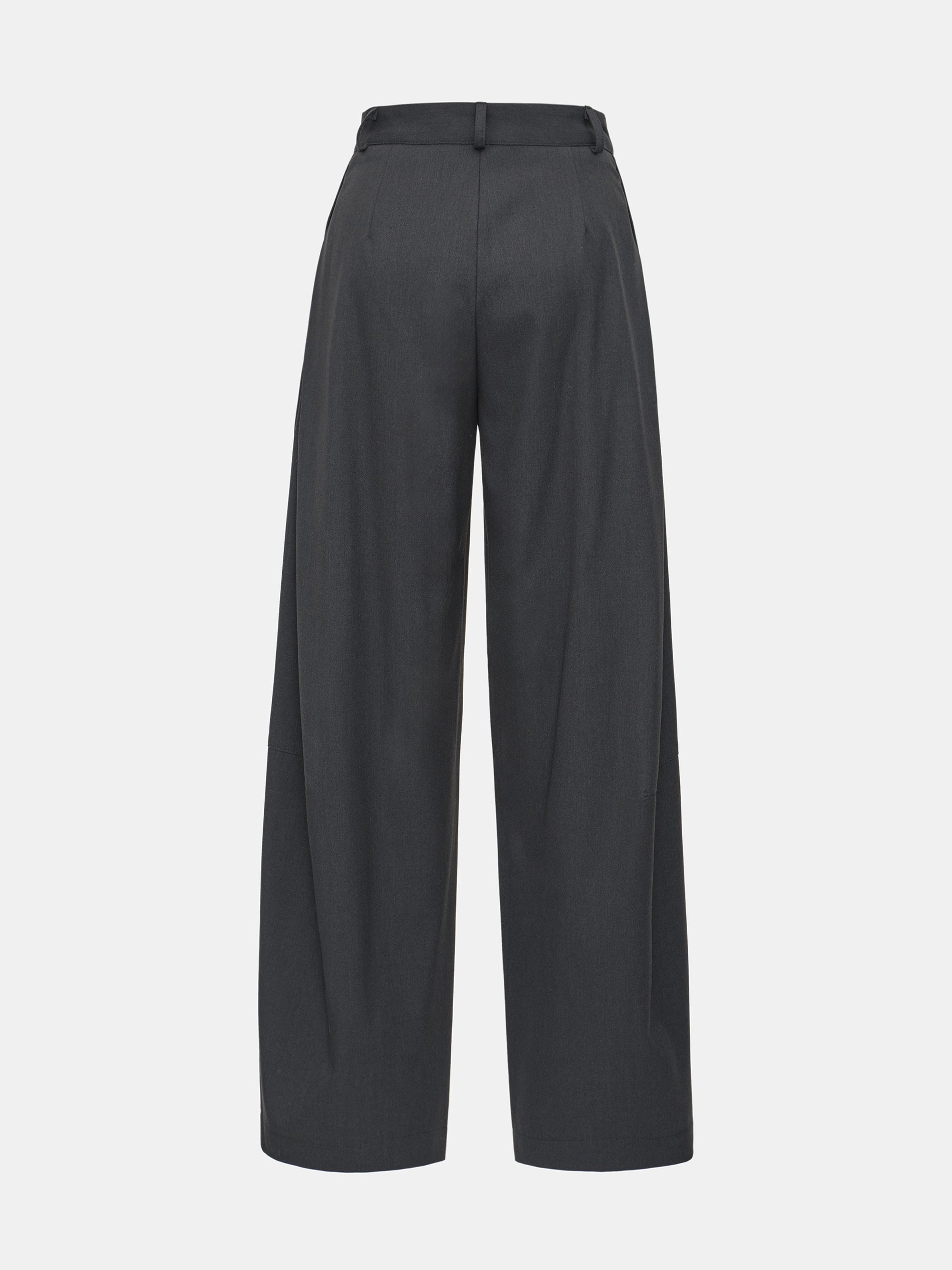 Pleated Trousers, Charcoal Grey
