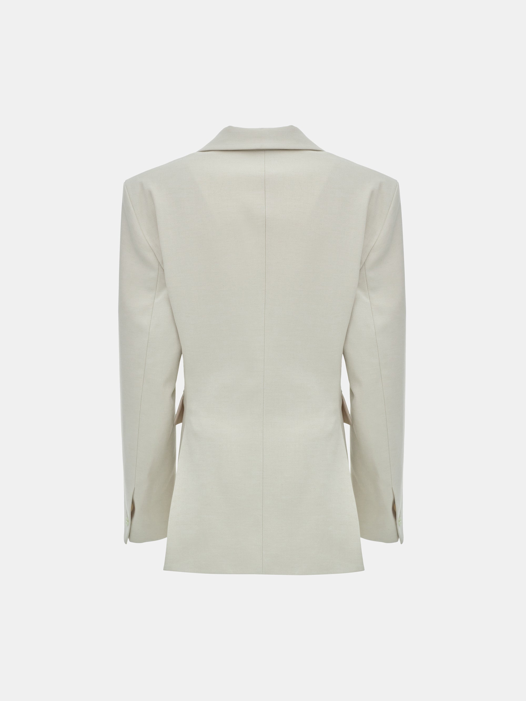 Cinched Suit Blazer, Ivory