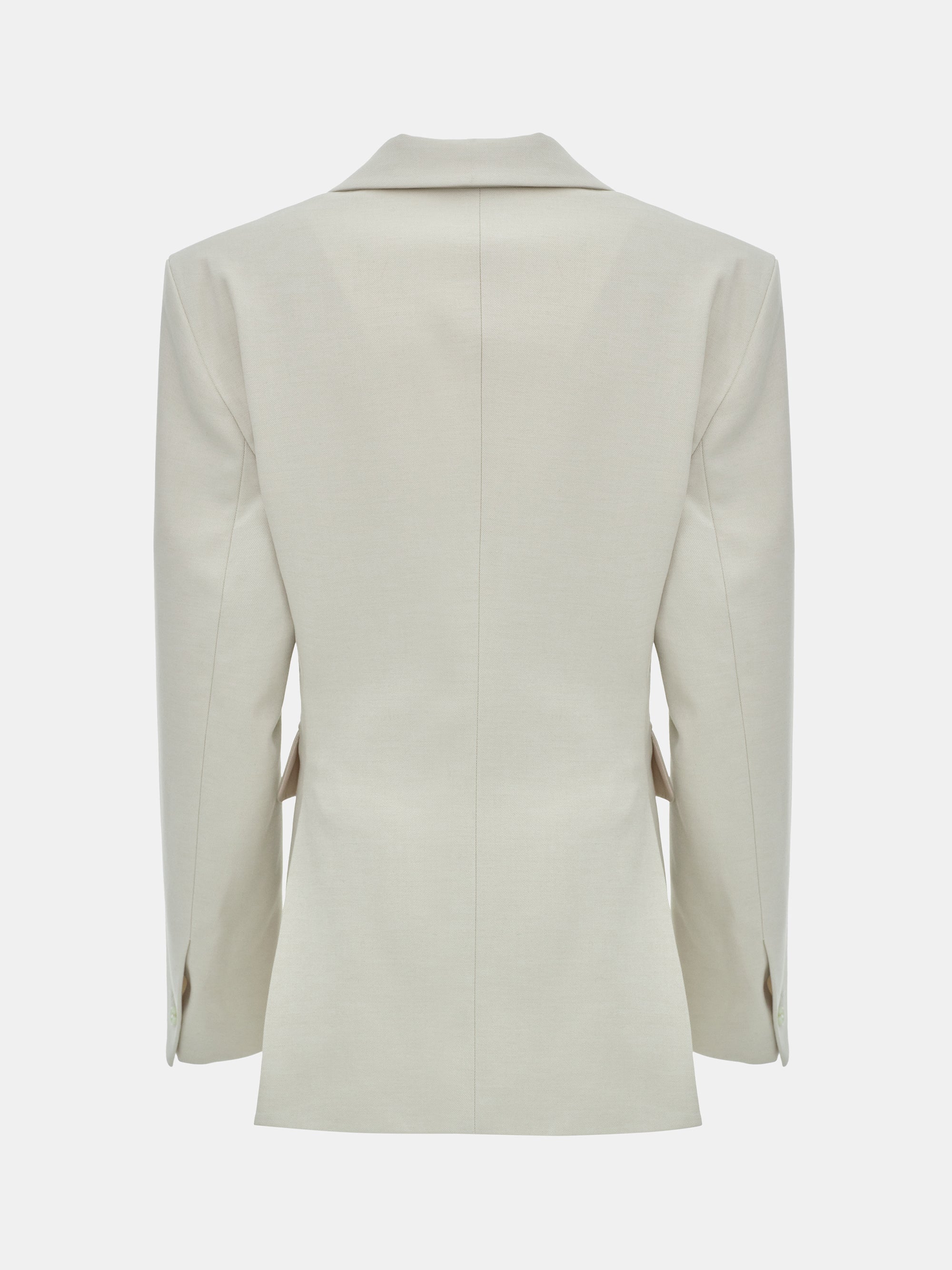 Cinched Suit Blazer, Ivory