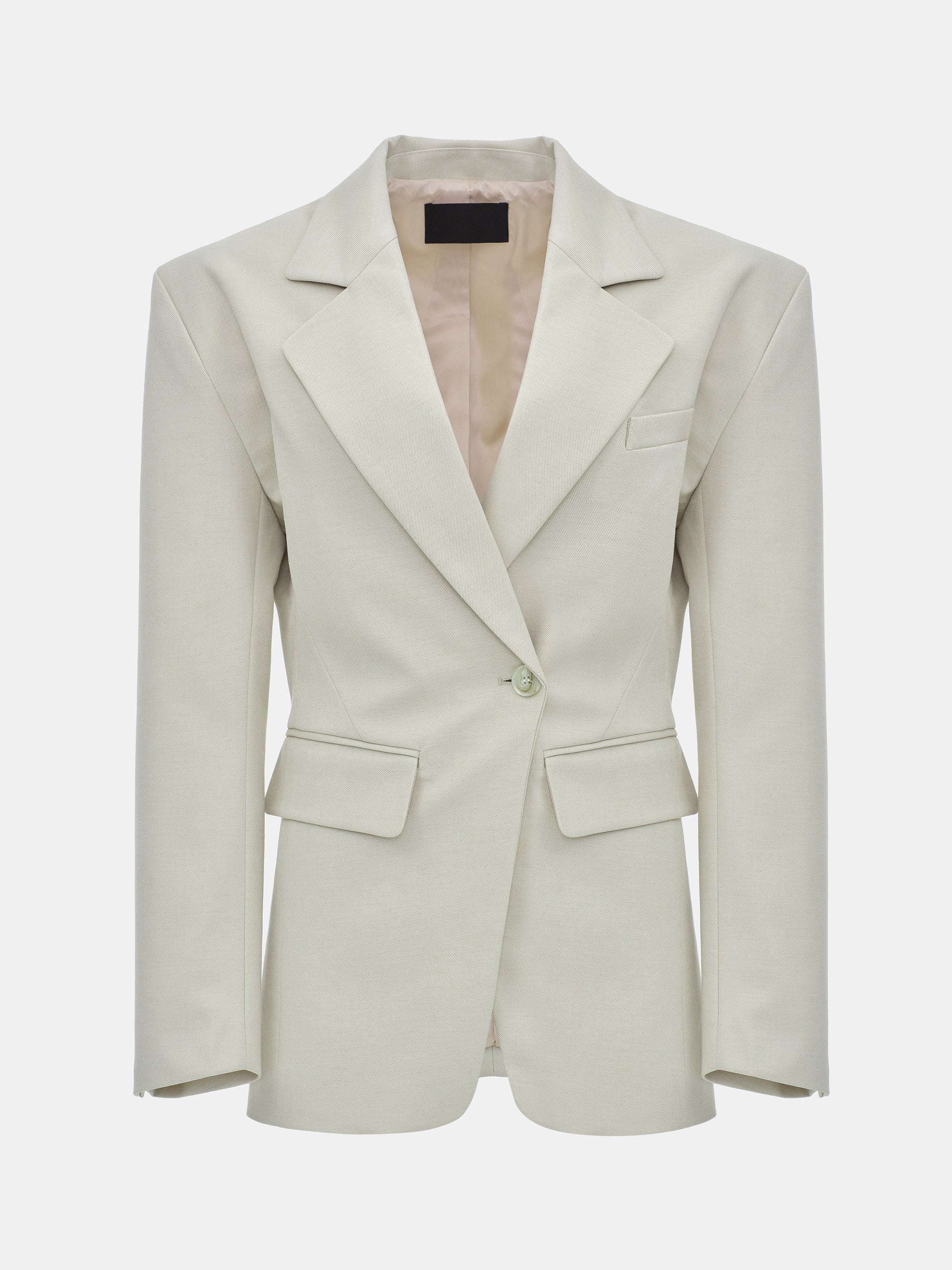 Cinched Suit Blazer, Ivory