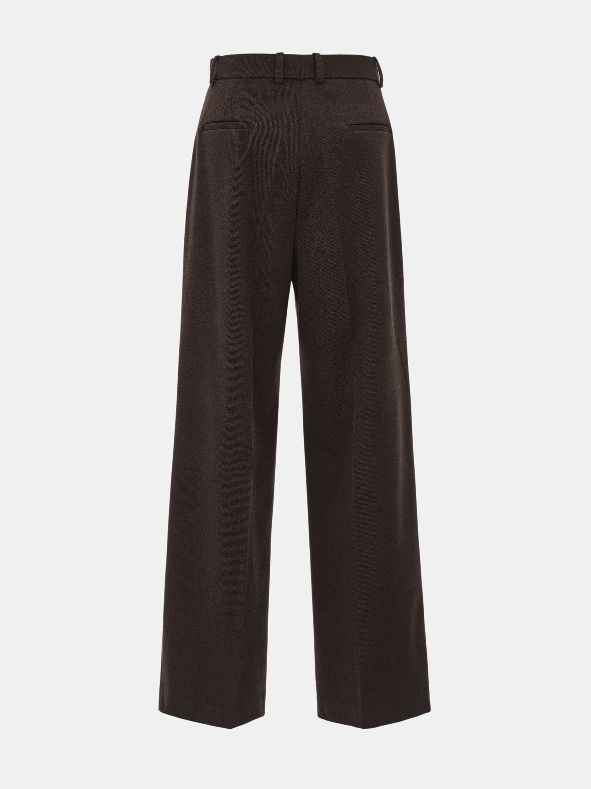 Double Pleated Trousers, Brown