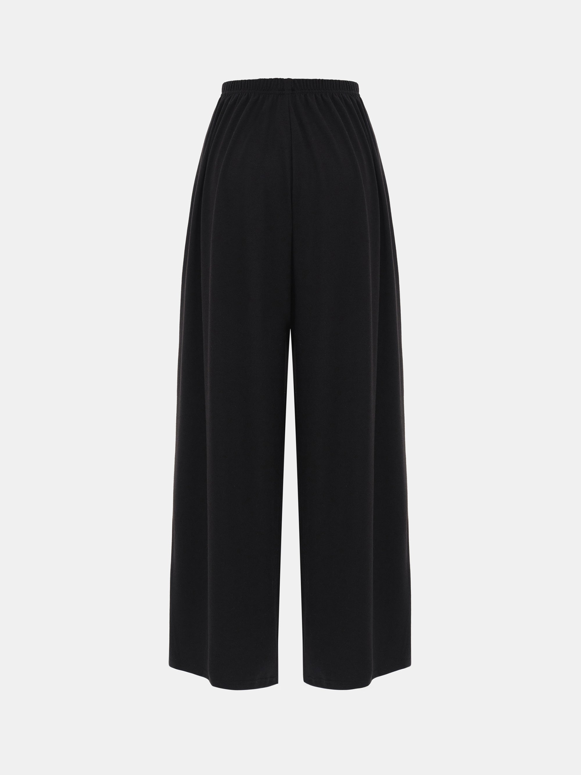 Peached Jersey Lounge Pants, Black
