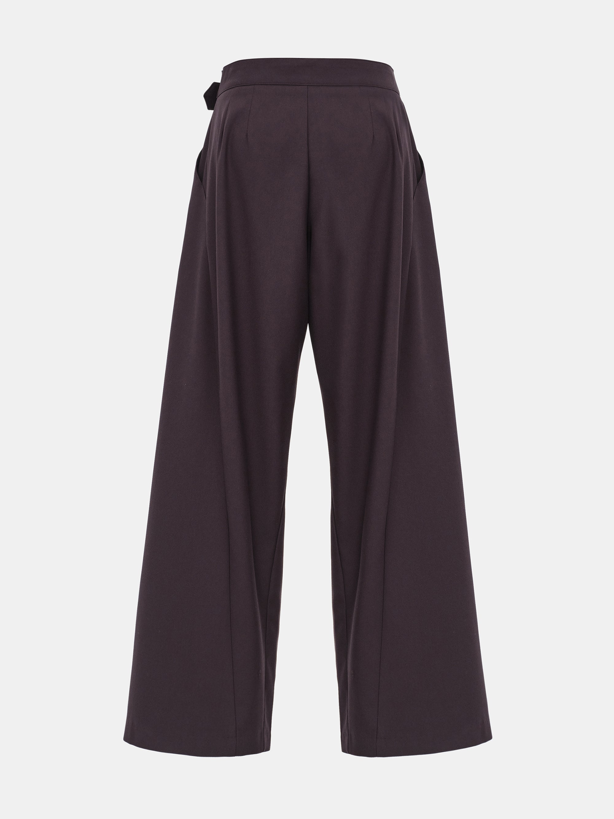 Pleated Belted Trousers, Wine