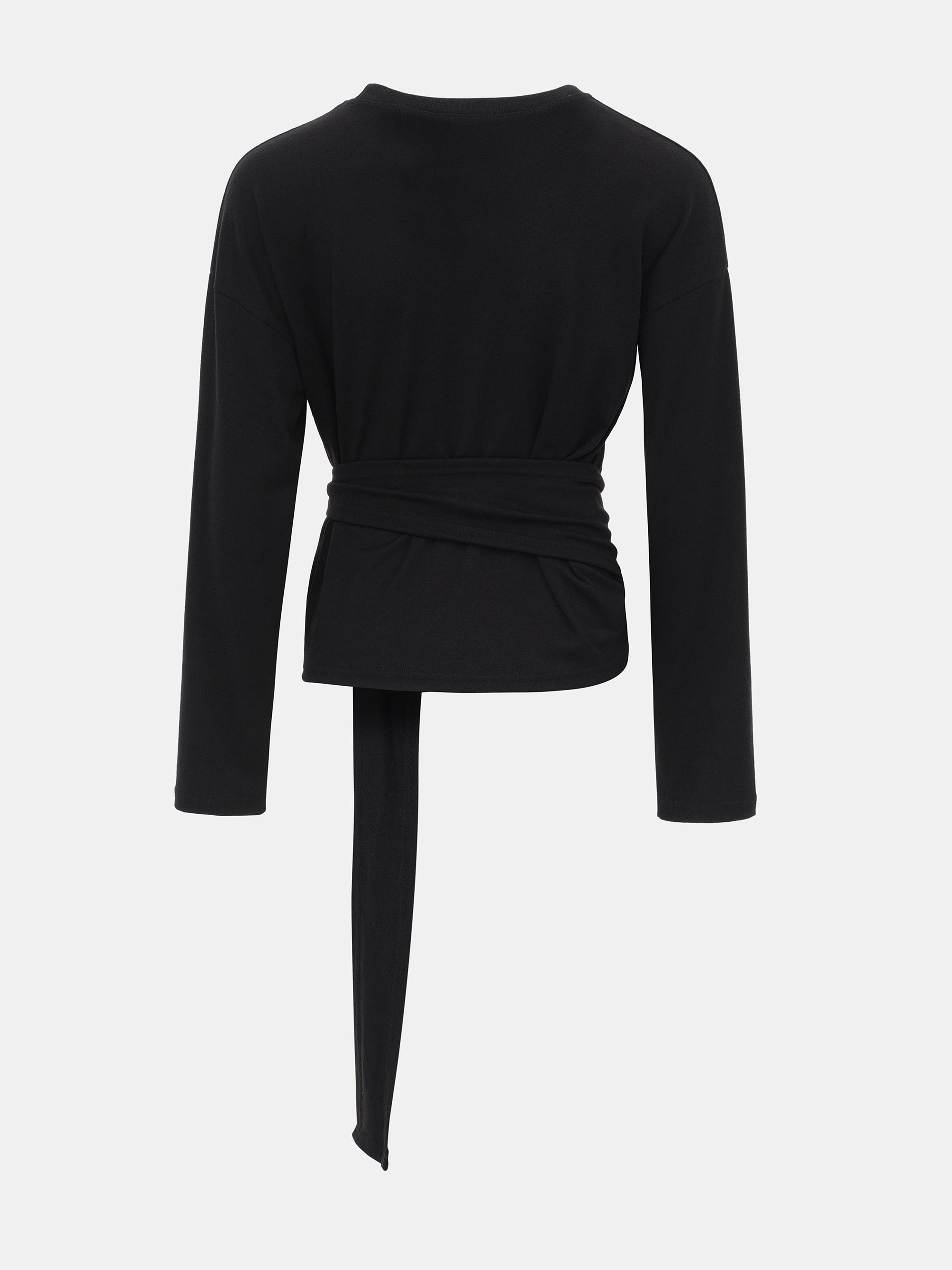 Peached Jersey Tie Tee, Black