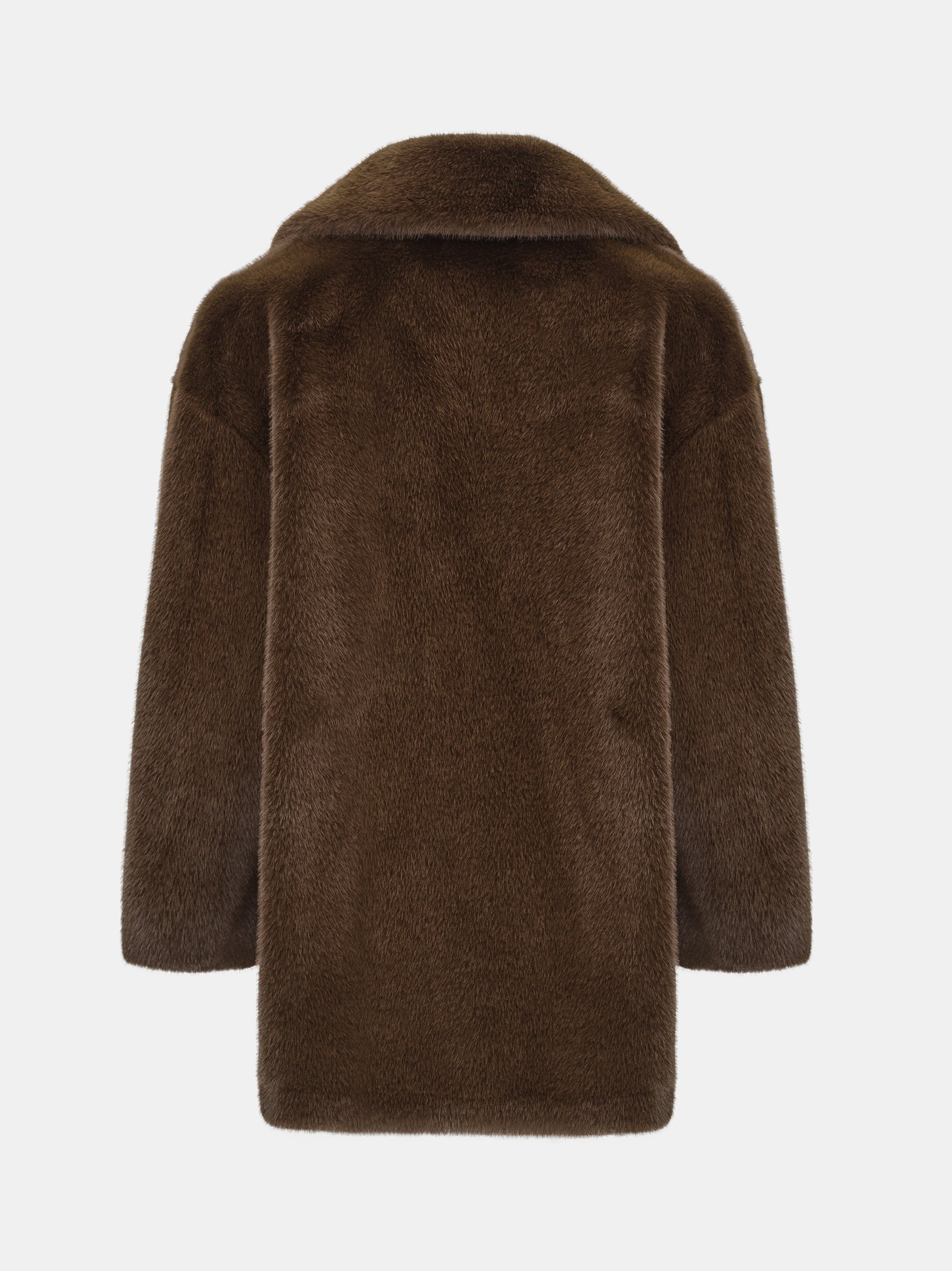 Varsity Faux-Fur Jacket, Brown