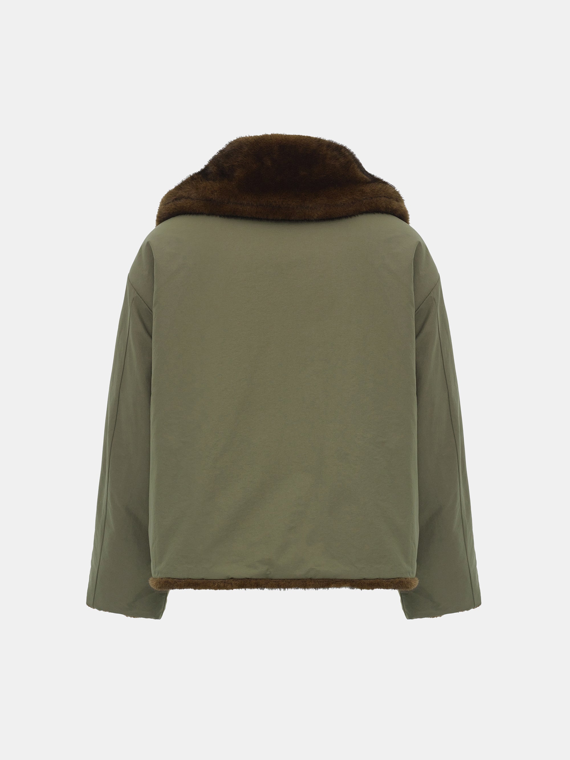 Reversible Faux-Fur Jacket, Brown