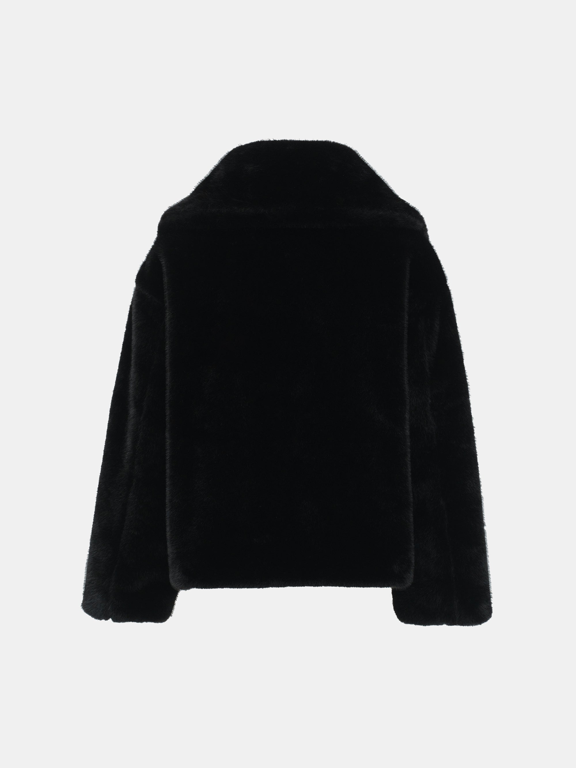 Reversible Faux-Fur Jacket, Black
