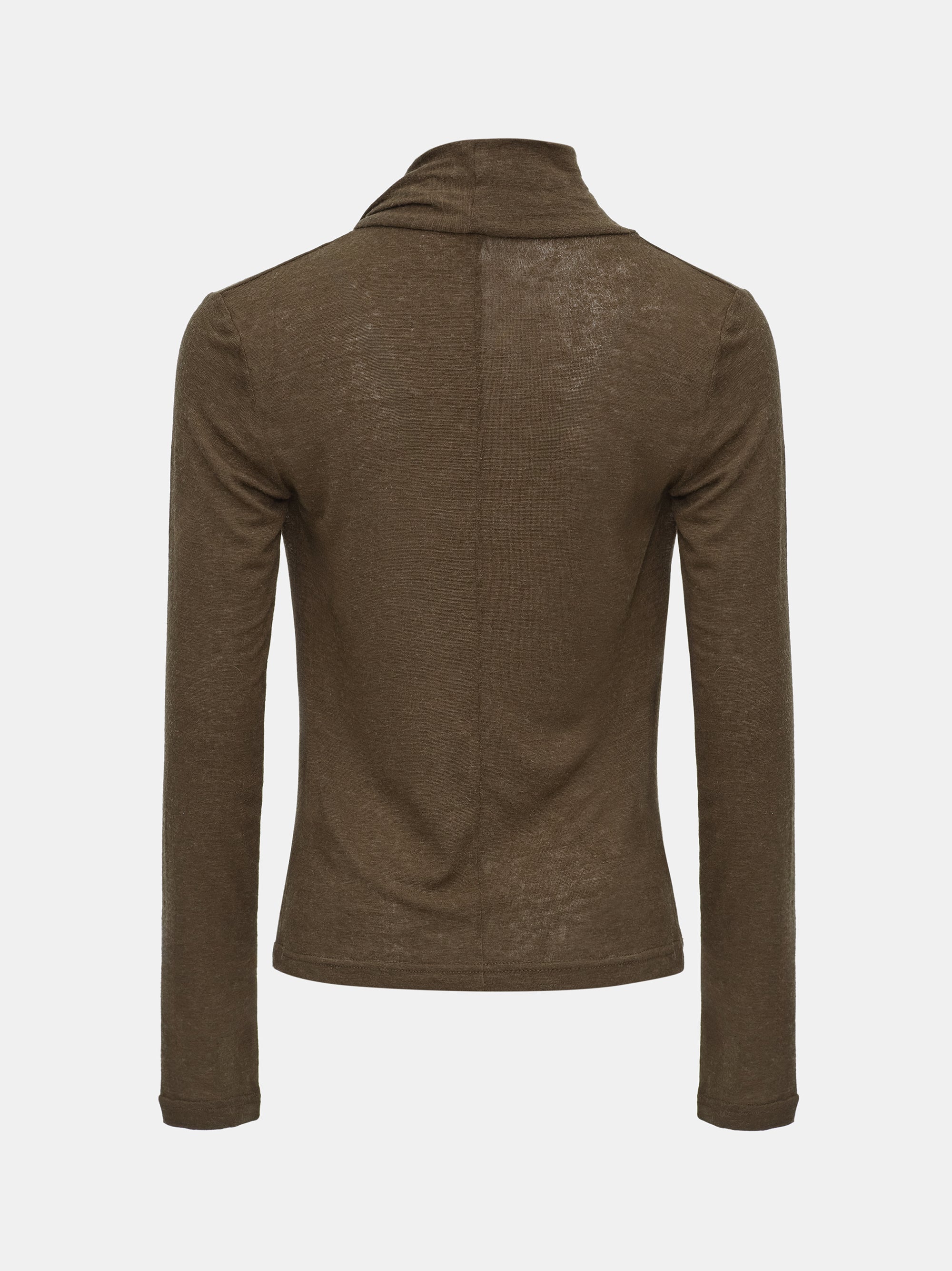 Asymmetrical Twisted Tee, Brown