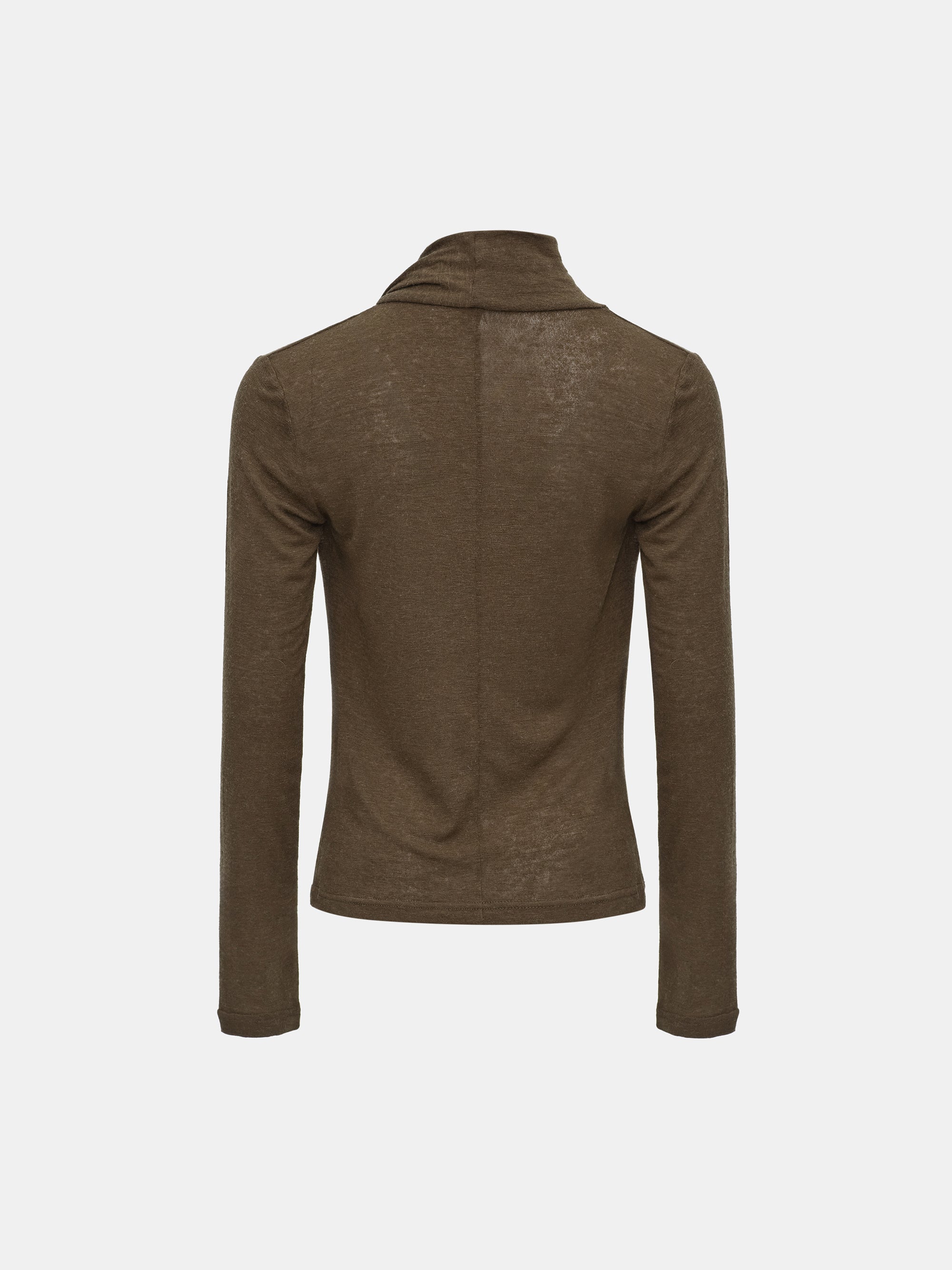 Asymmetrical Twisted Tee, Brown