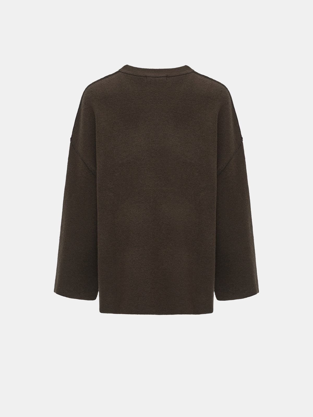 Aleksa Brushed Wool-Blend Jumper, Brown