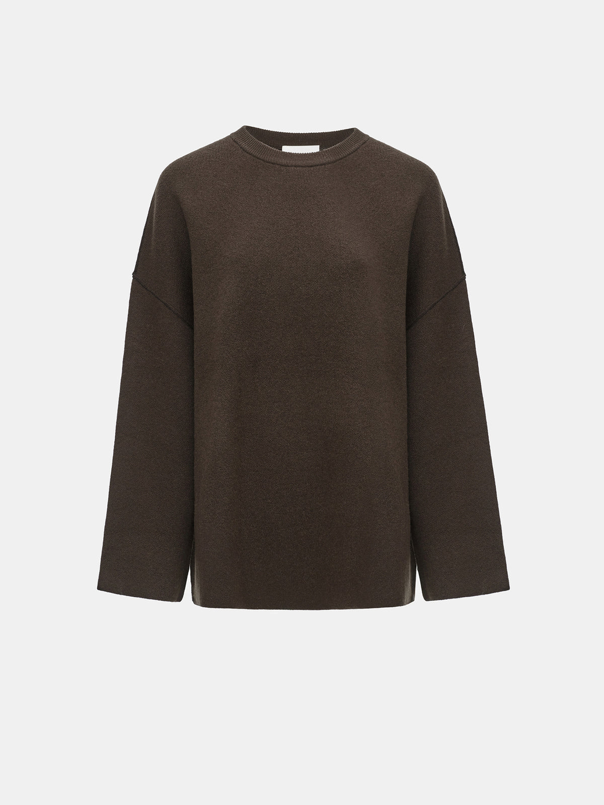 Aleksa Brushed Wool-Blend Jumper, Brown