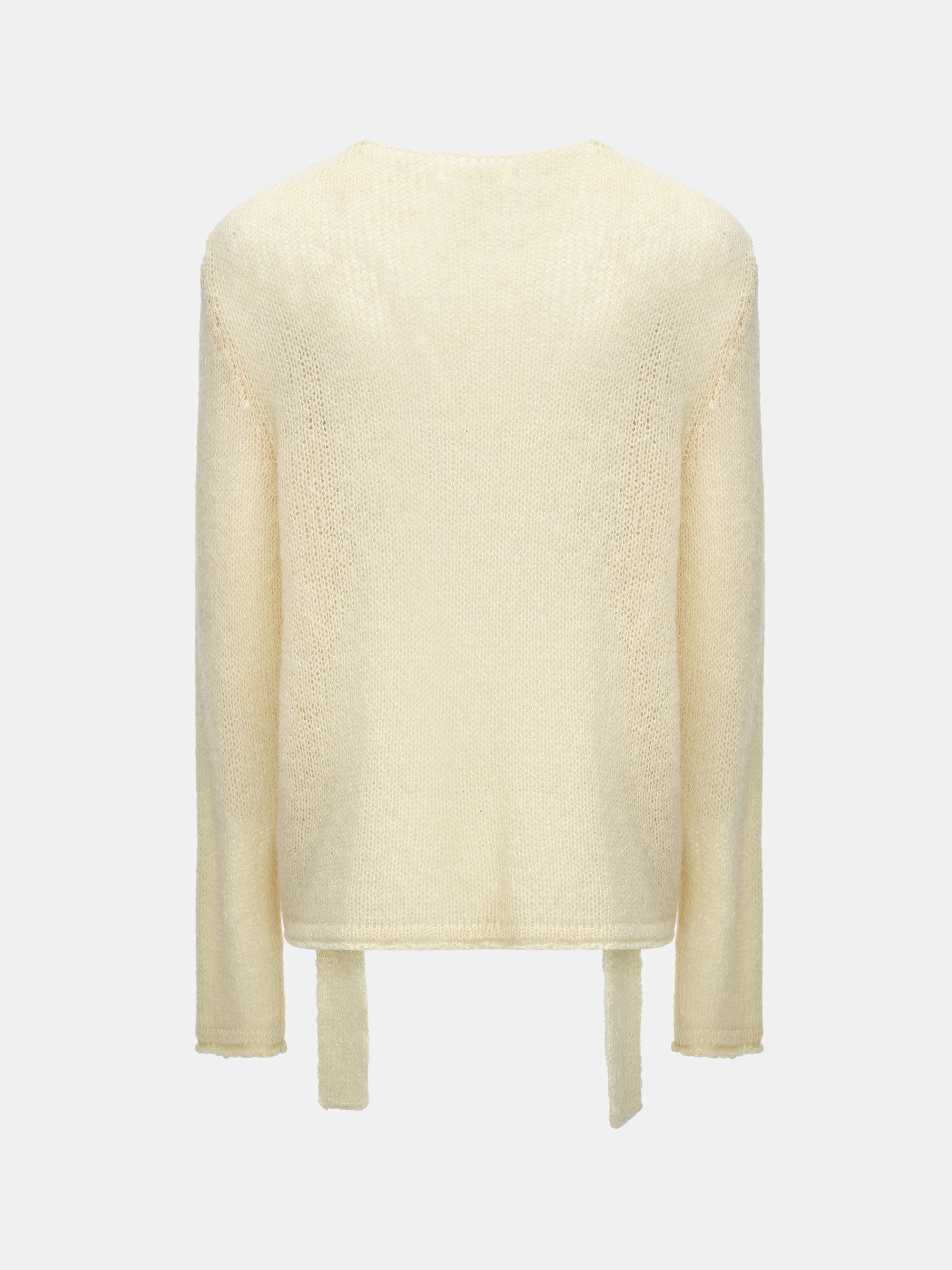 Scarf Collar Sweater, Beige