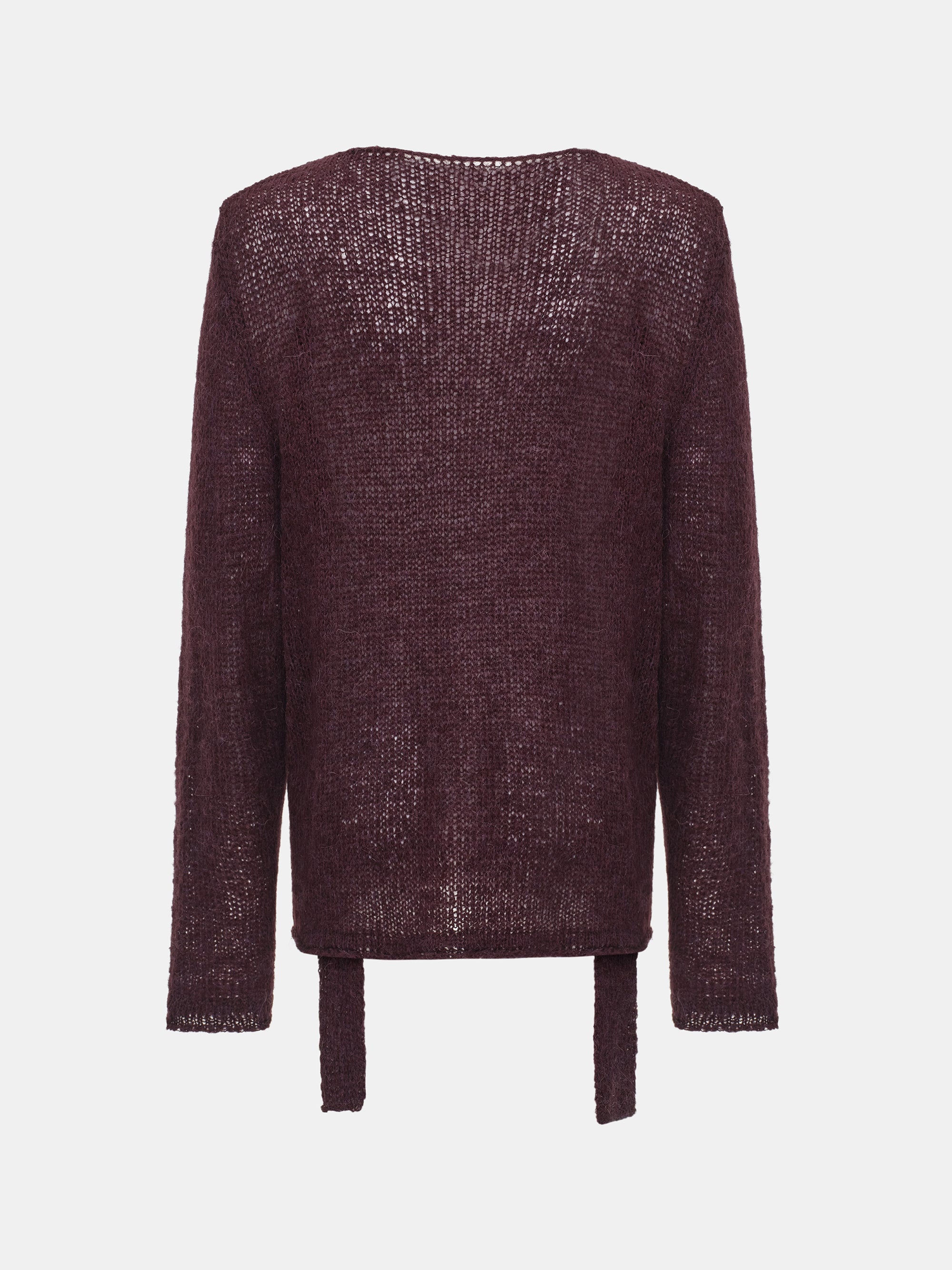 Scarf Collar Sweater, Wine