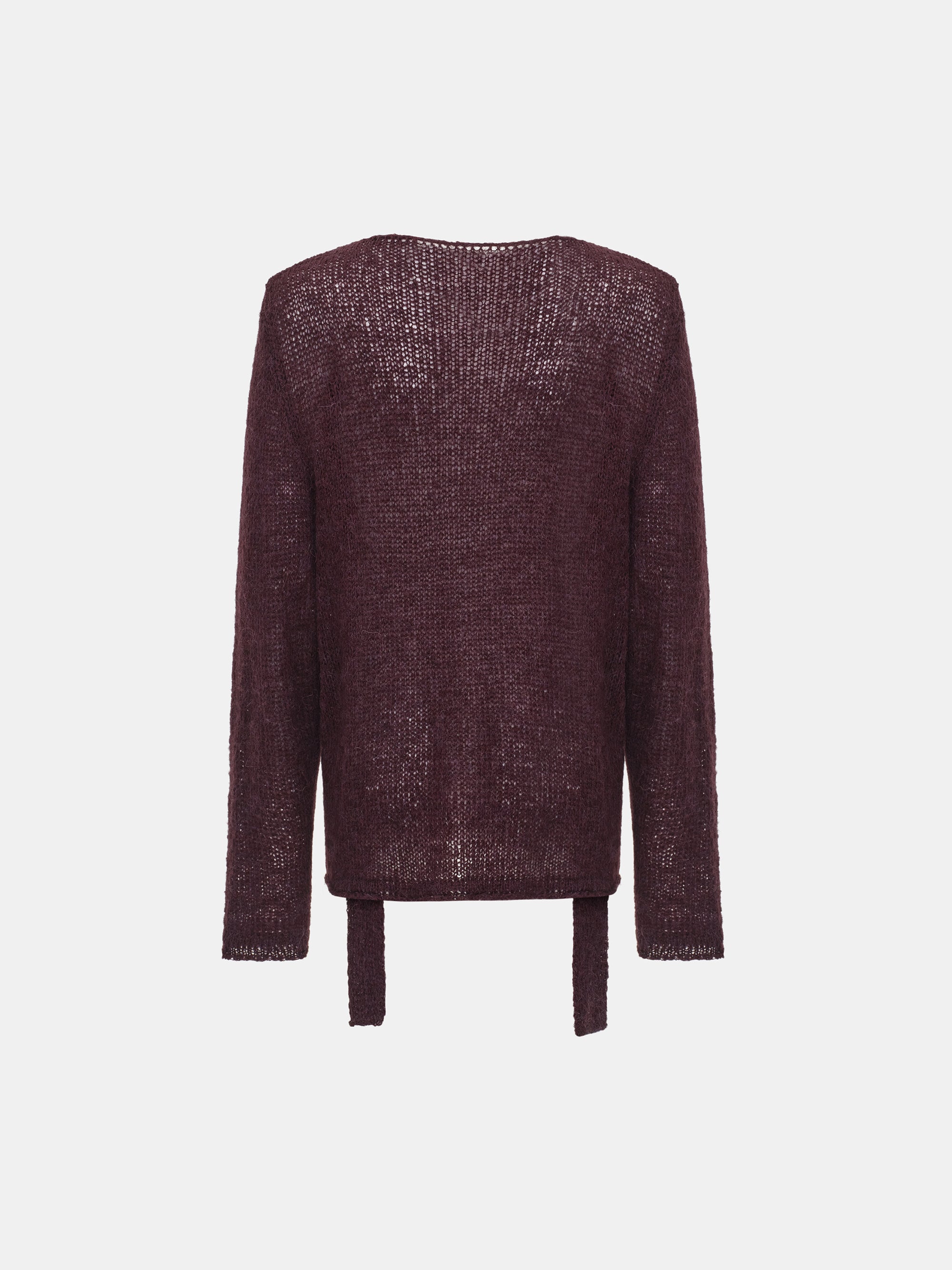 Scarf Collar Sweater, Wine