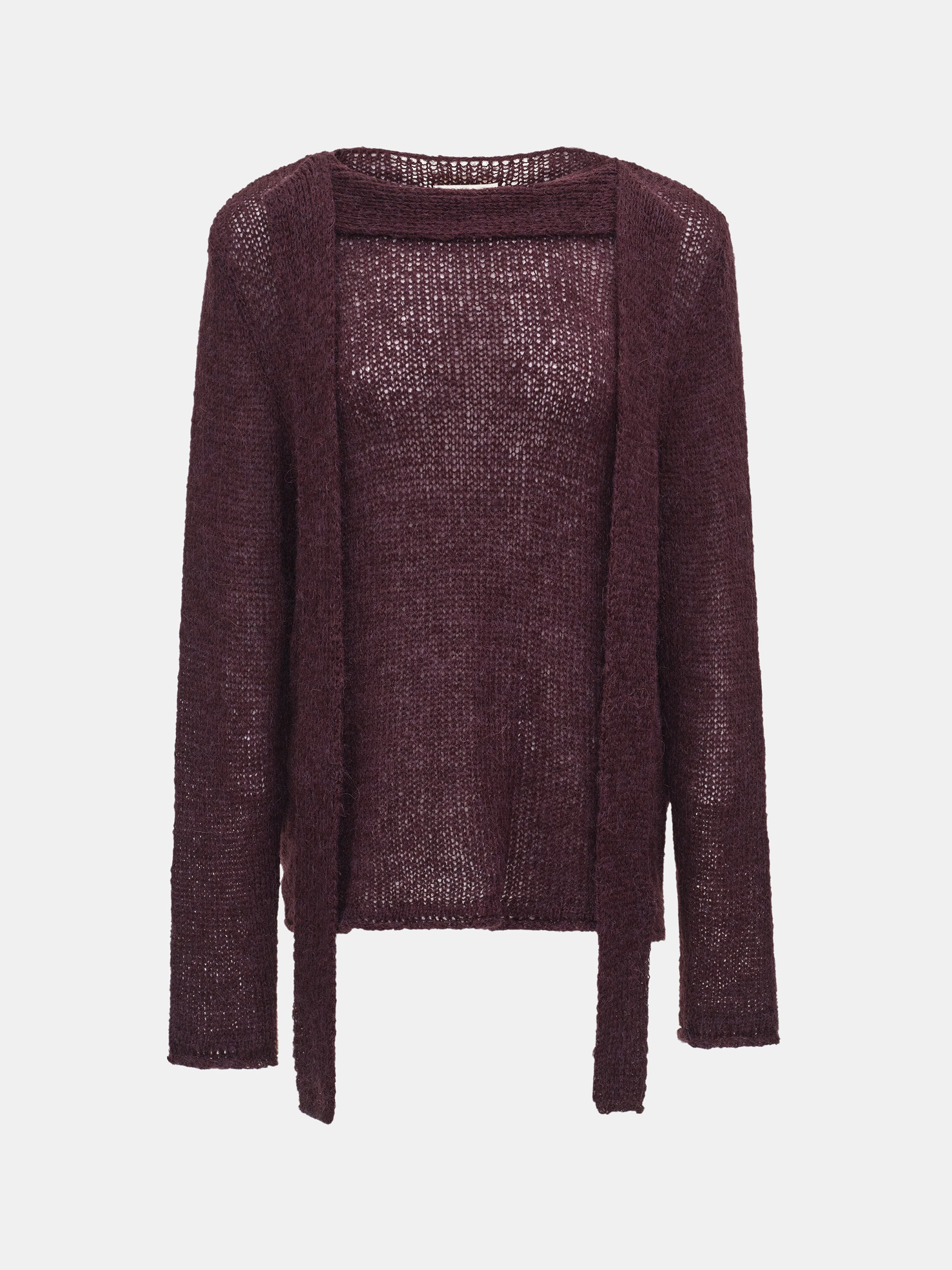 Scarf Collar Sweater, Wine