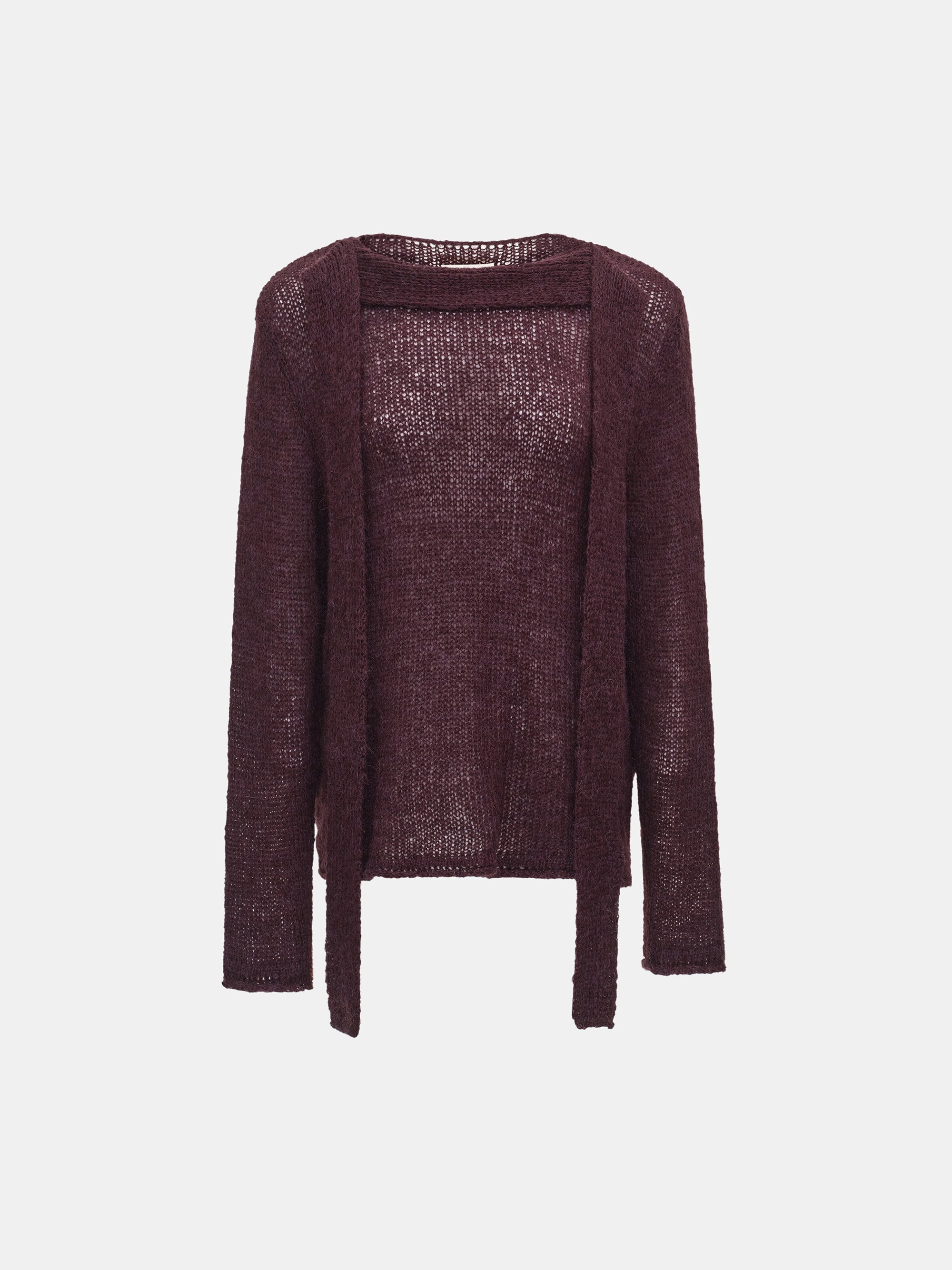 Scarf Collar Sweater, Wine