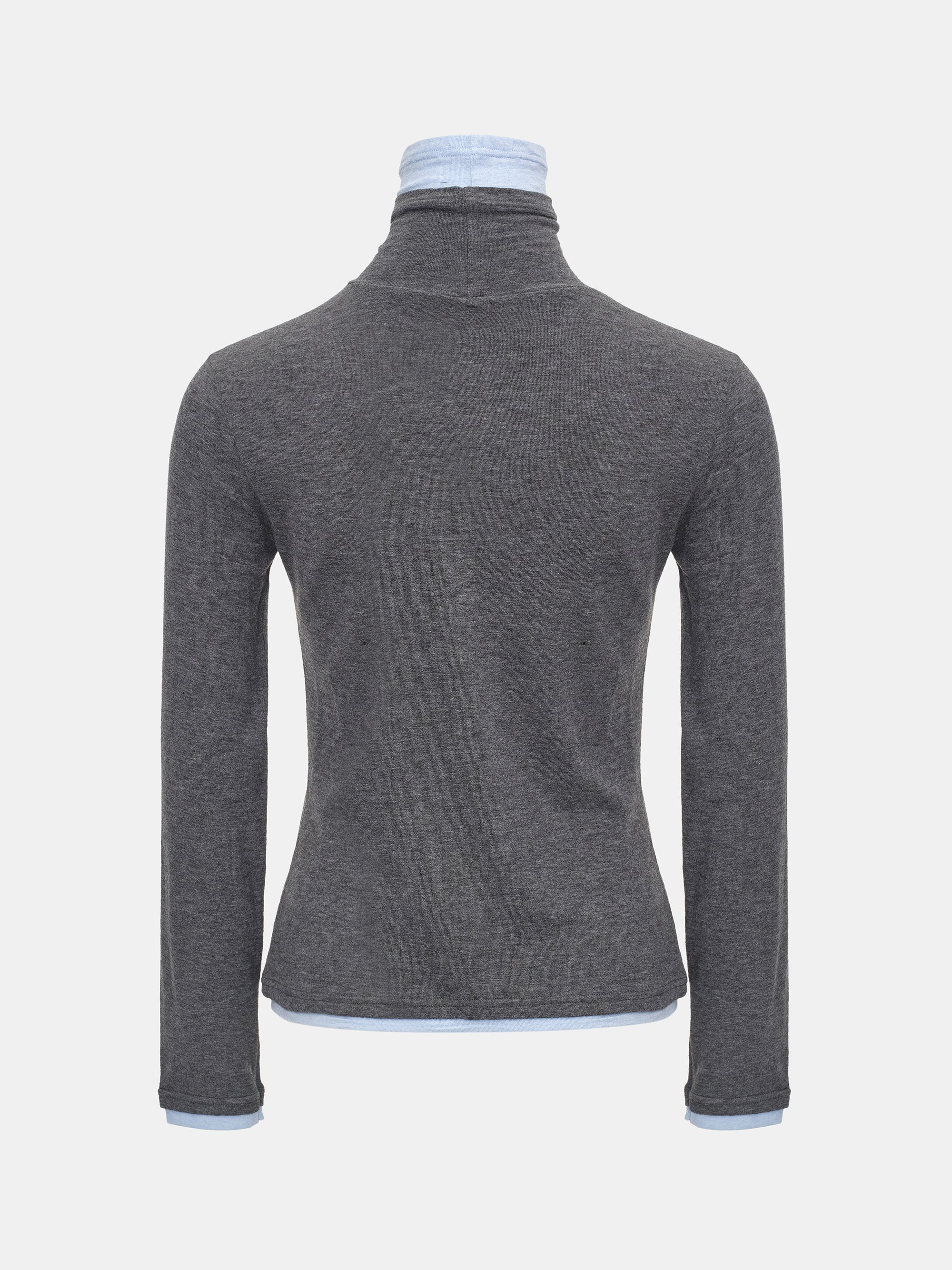 Double Layered Turtleneck, Grey