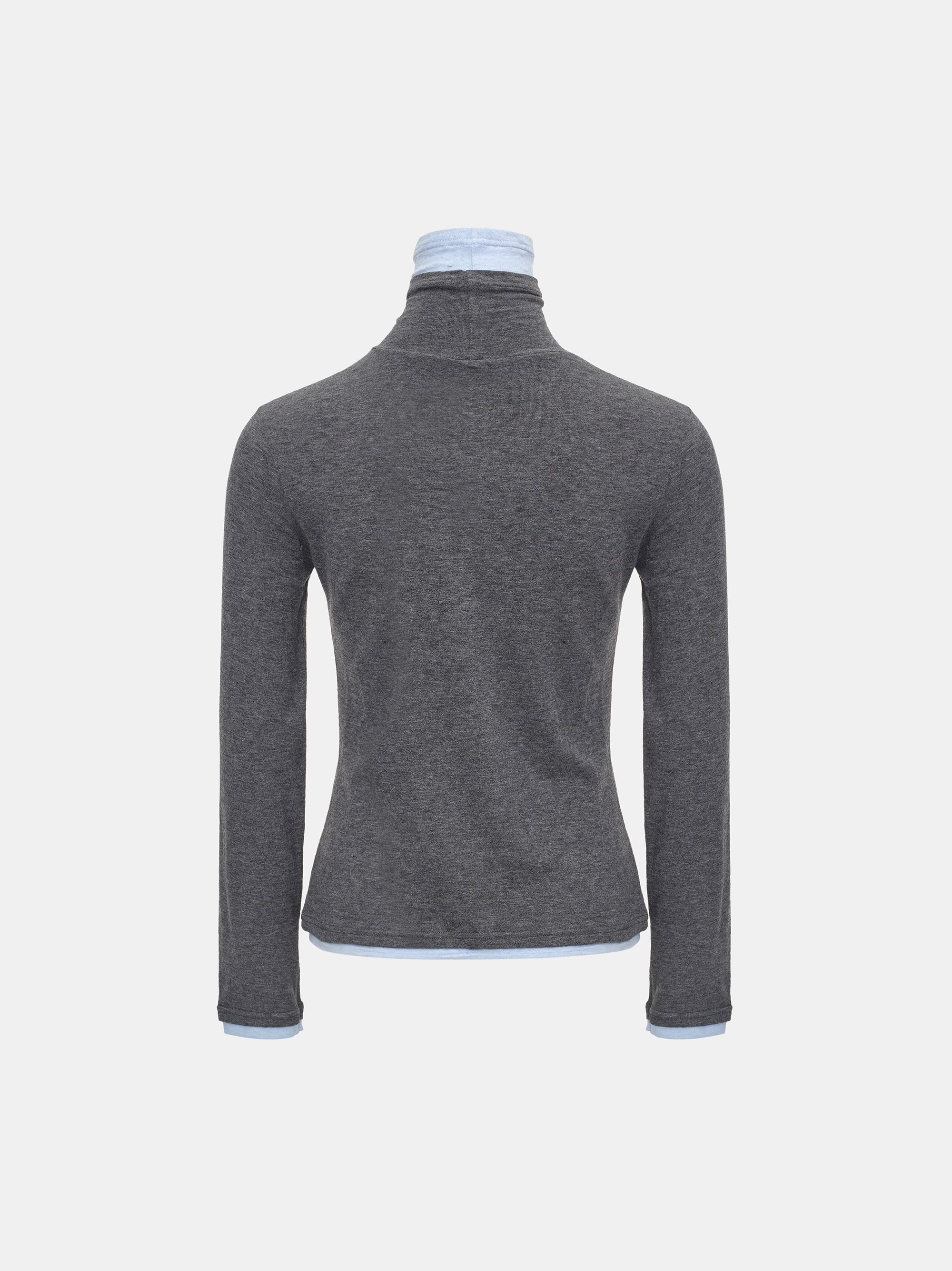 Double Layered Turtleneck, Grey