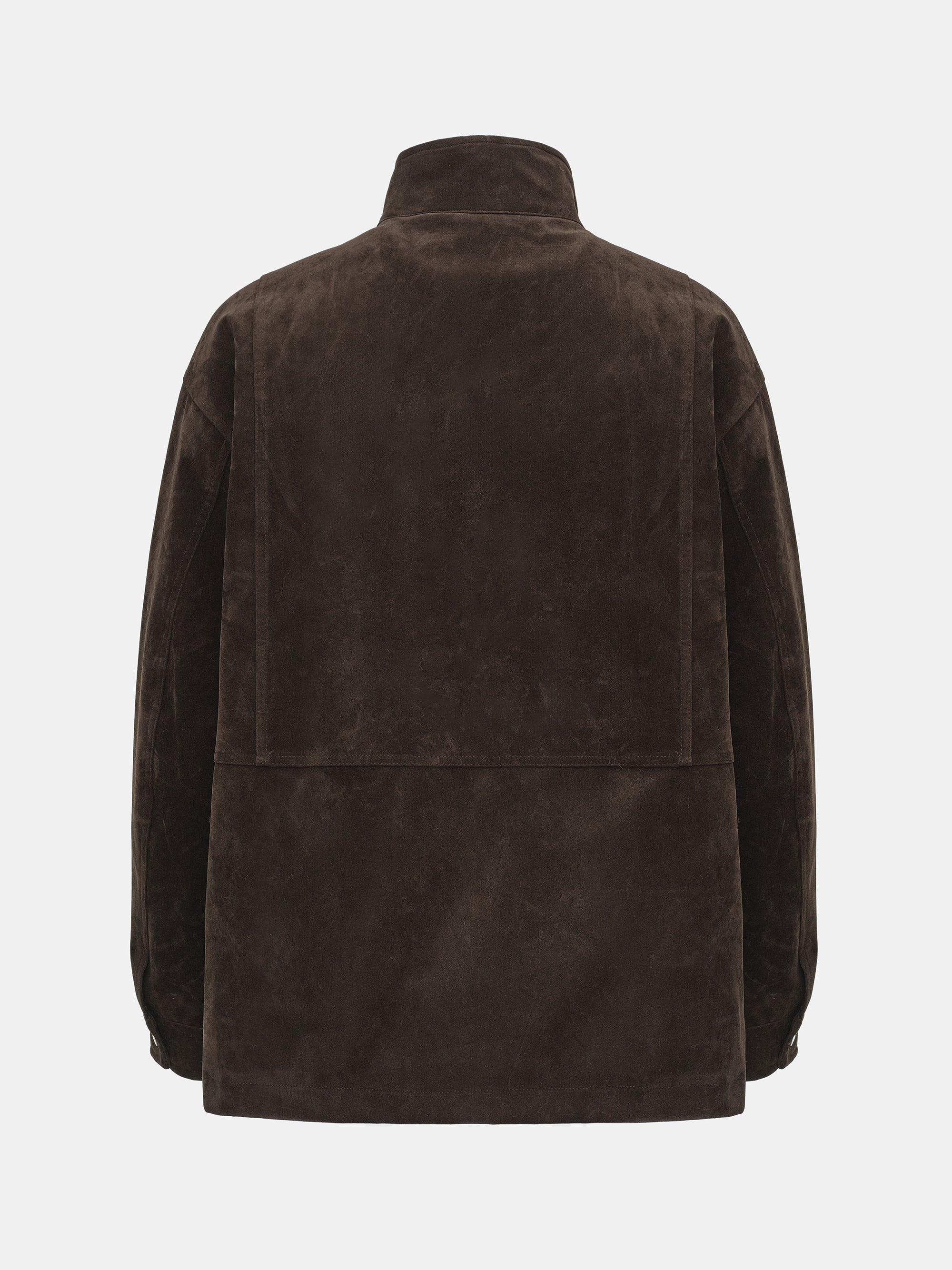 Faux Suede Padded Jacket, Brown