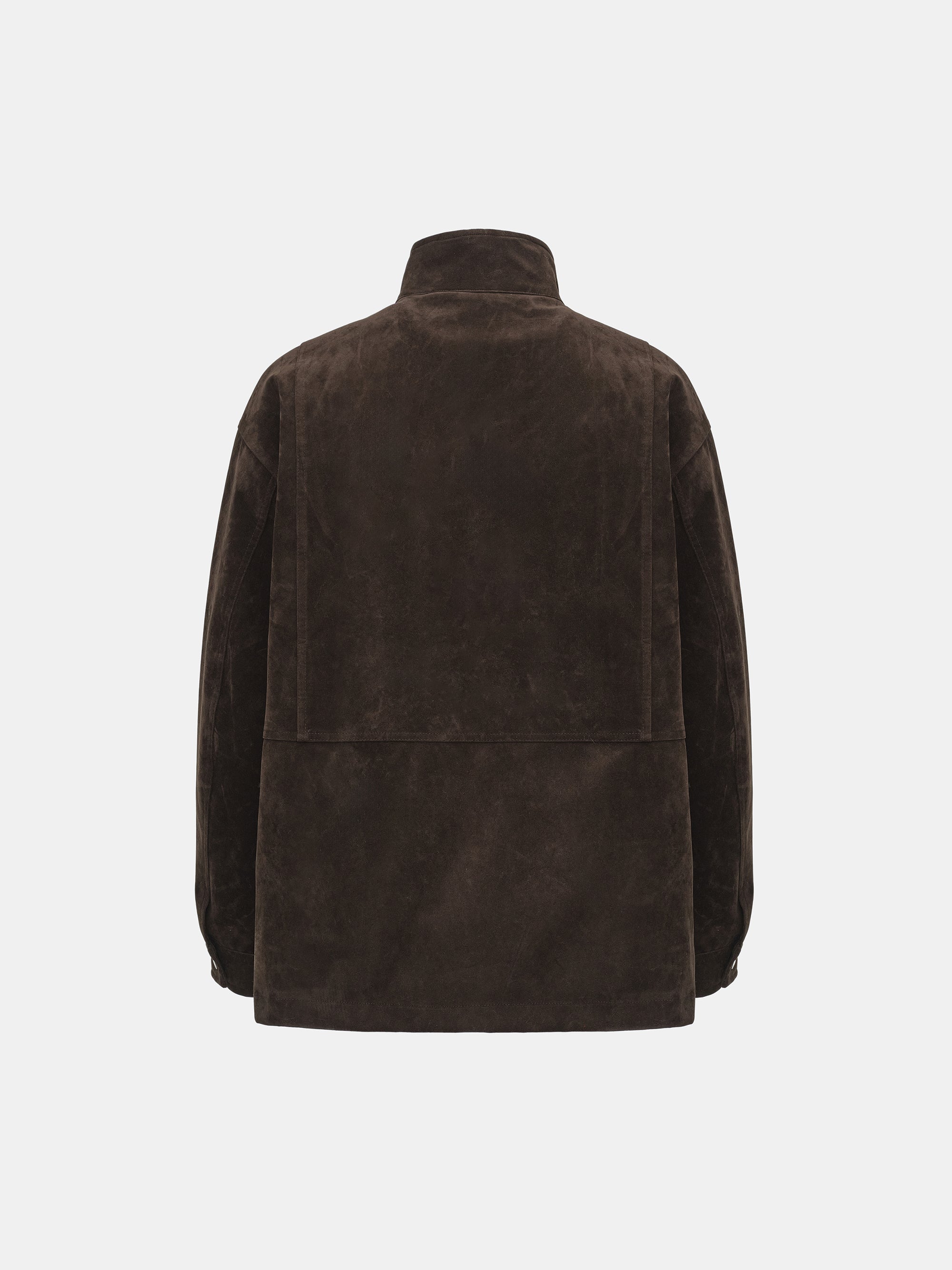 Faux Suede Padded Jacket, Brown