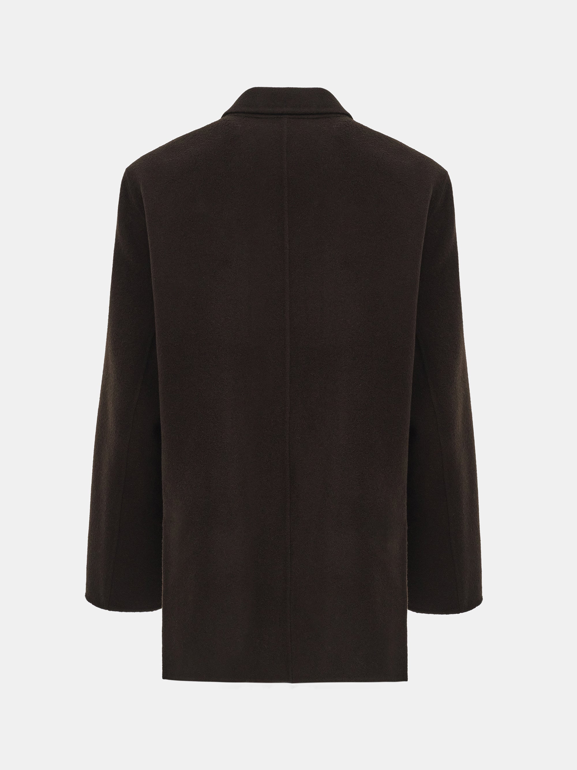 Tailored Wool Blazer, Dark Brown