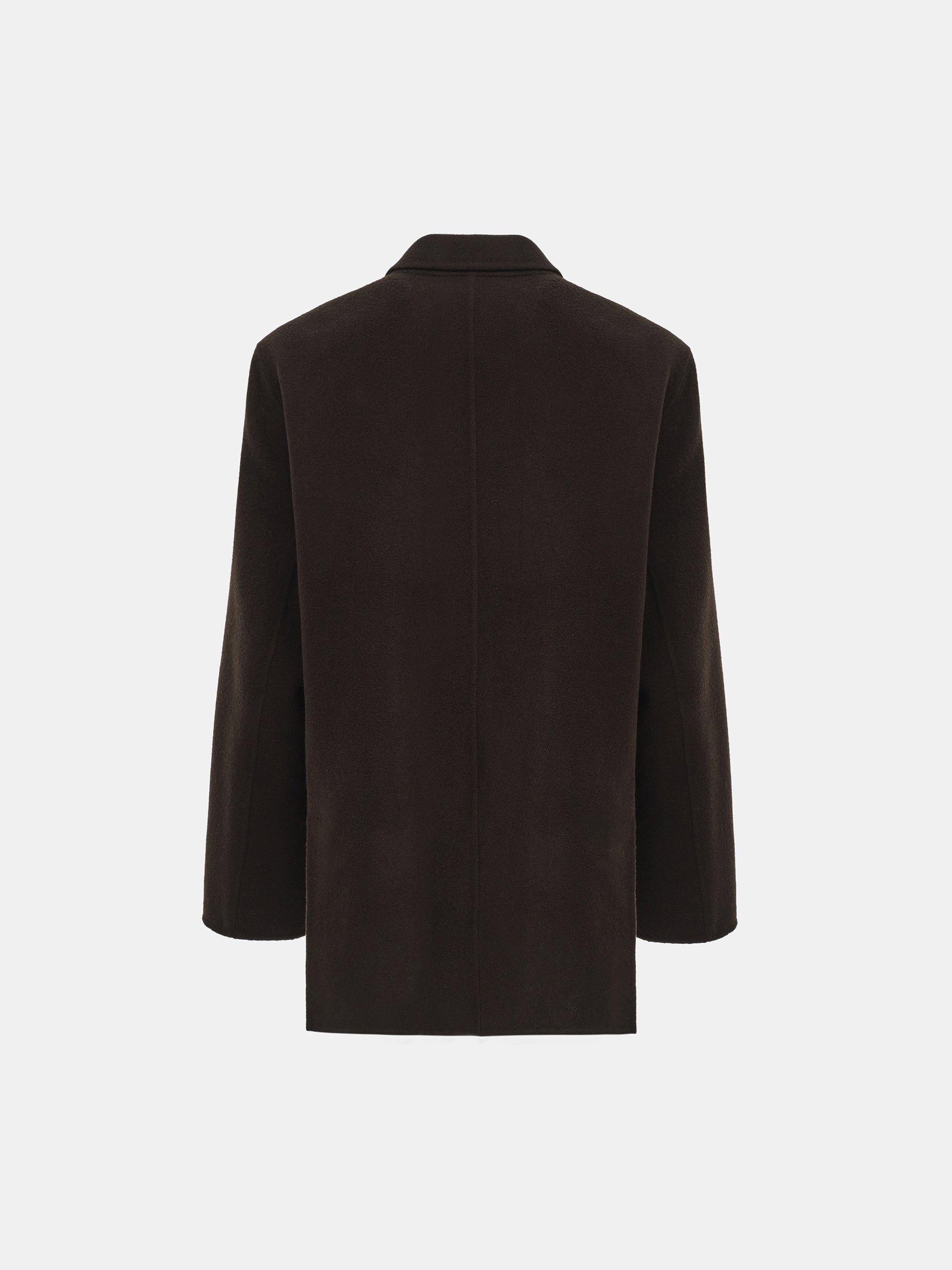 Tailored Wool Blazer, Dark Brown