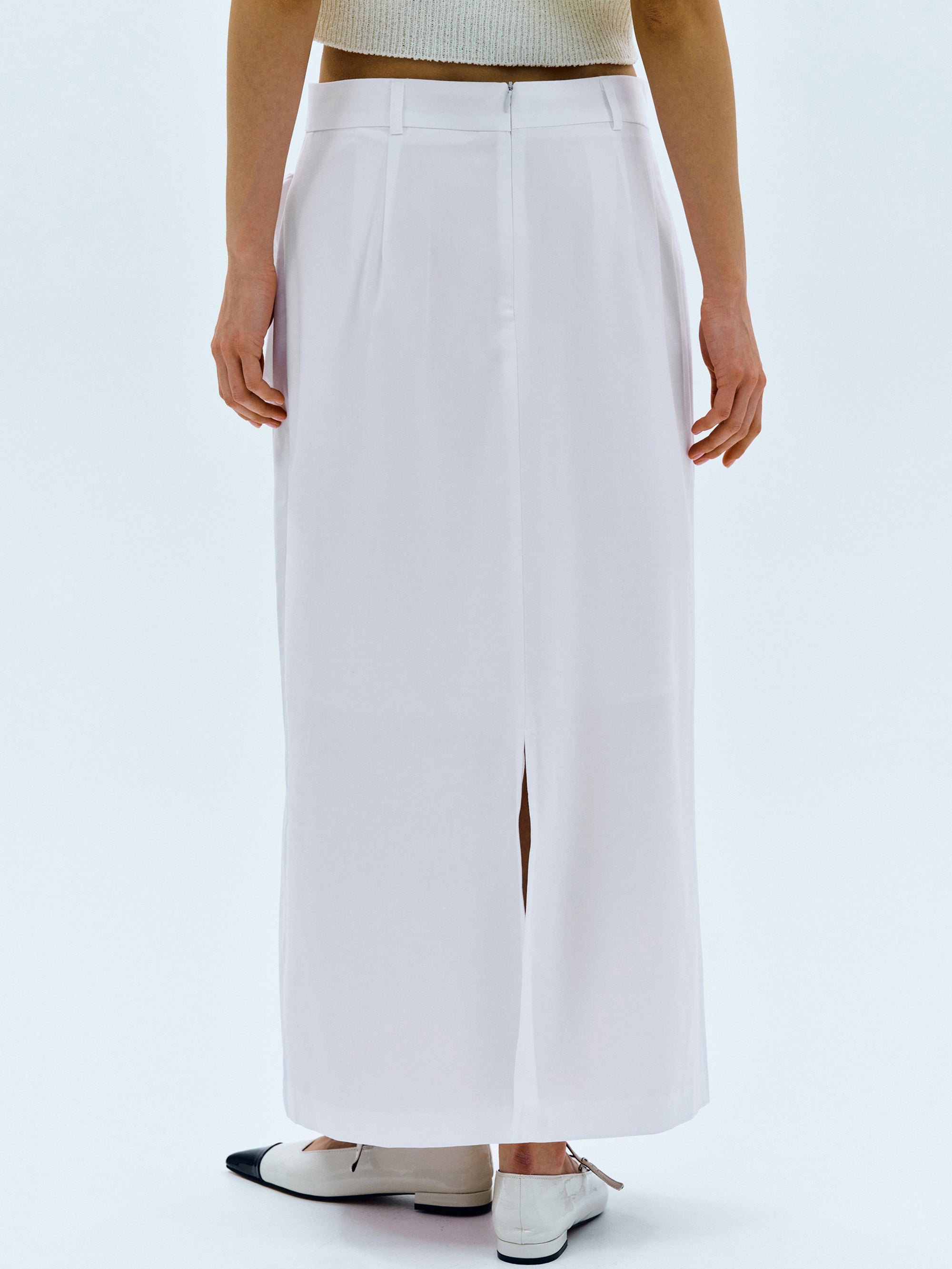 Big Pocket Cargo Skirt, White