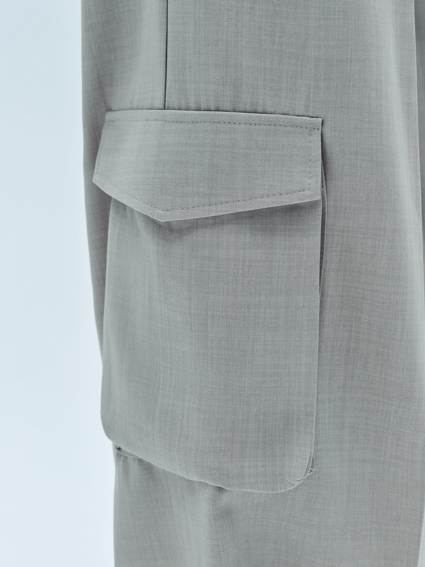 Oversized Linen Suit Trousers, Grey