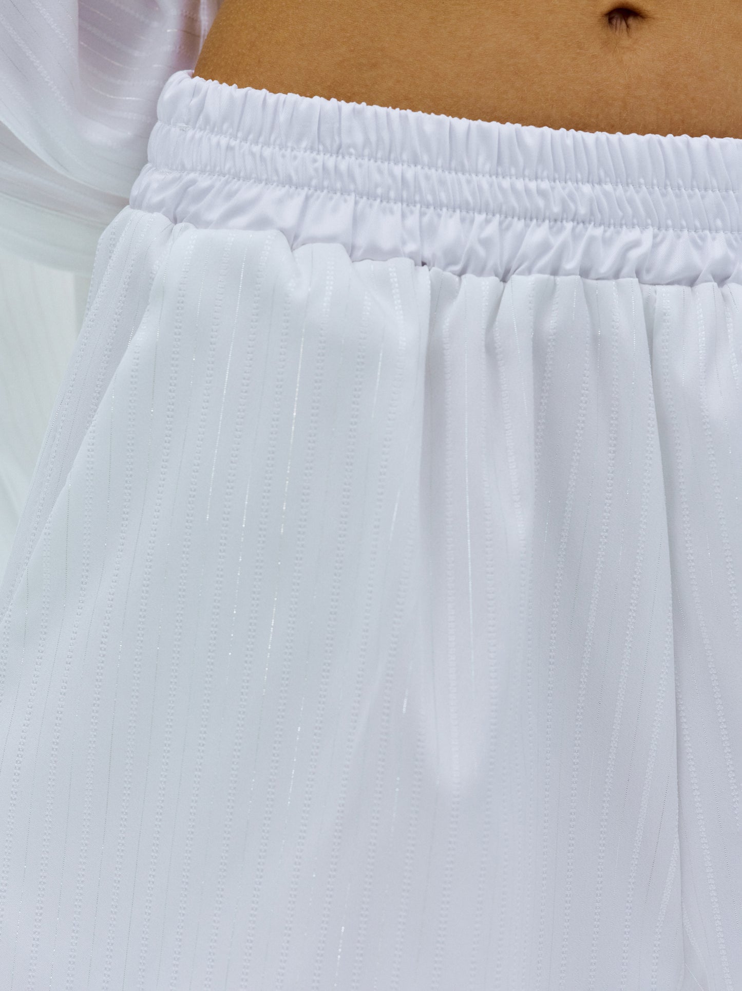 Pinstripe Boxer Shorts, White