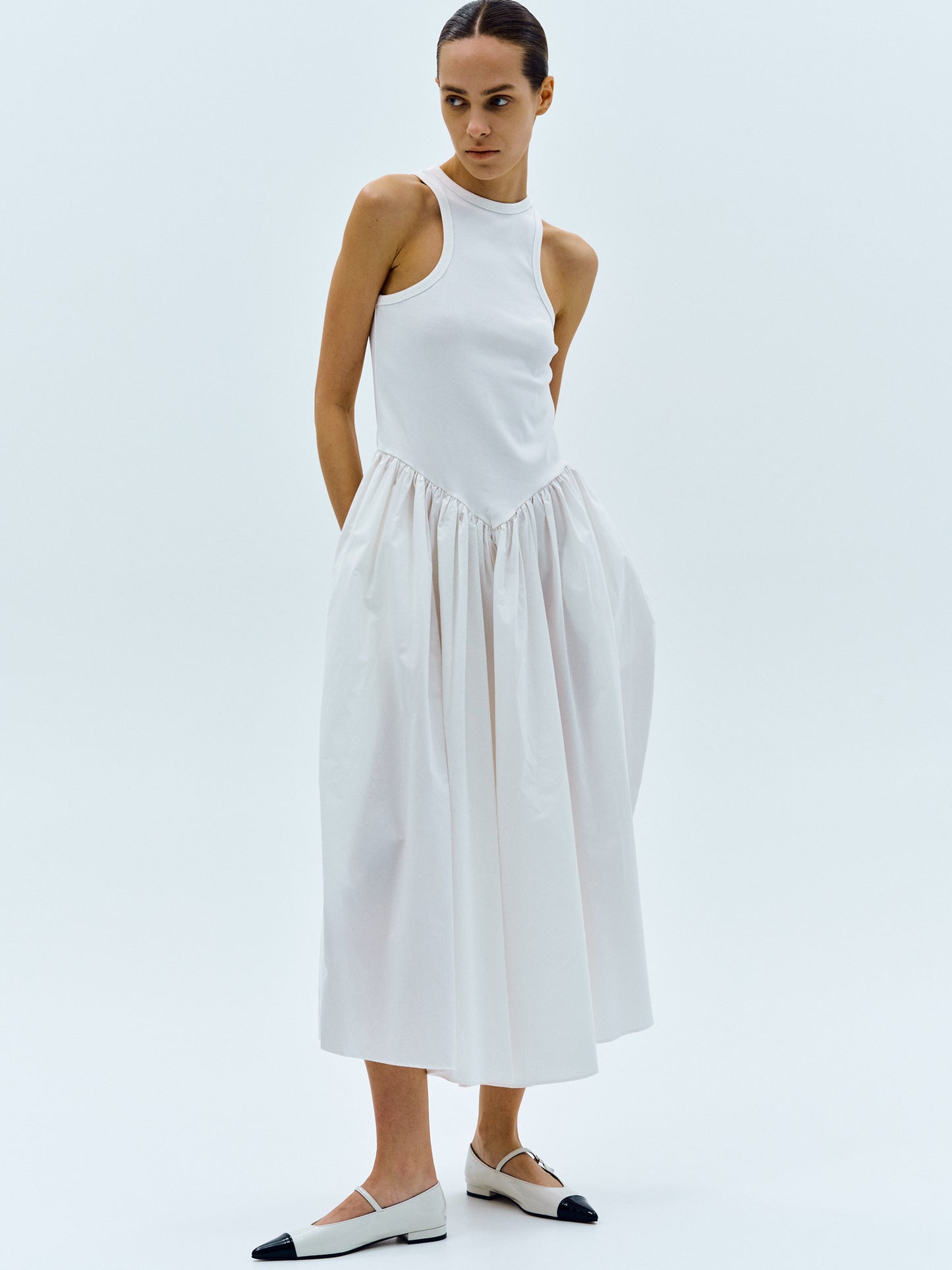 Car Tank Cotton Dress, White – SourceUnknown