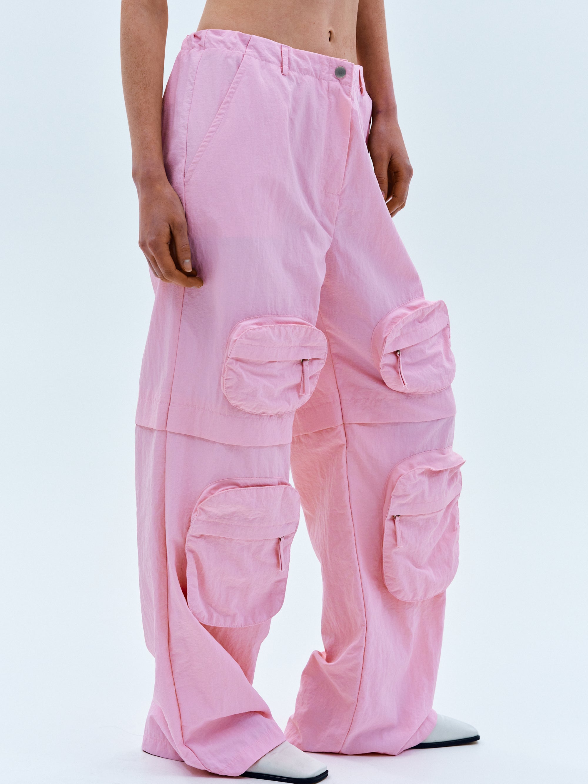 Multi-Pocket Cargo Pants, Pink