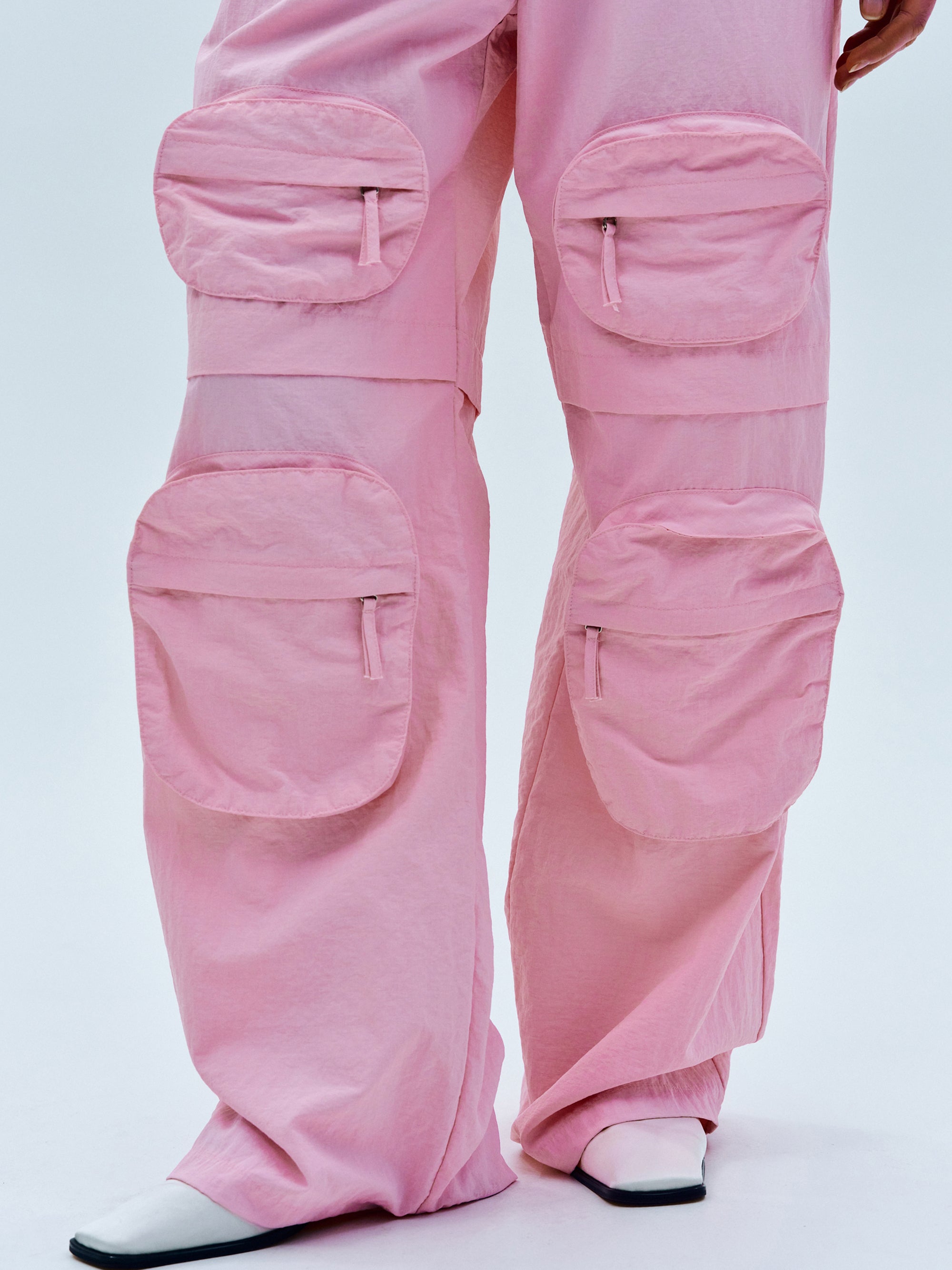 西原小学校 NOTHINGNESSWORLD Multi Pocket Pink Pants - パンツ