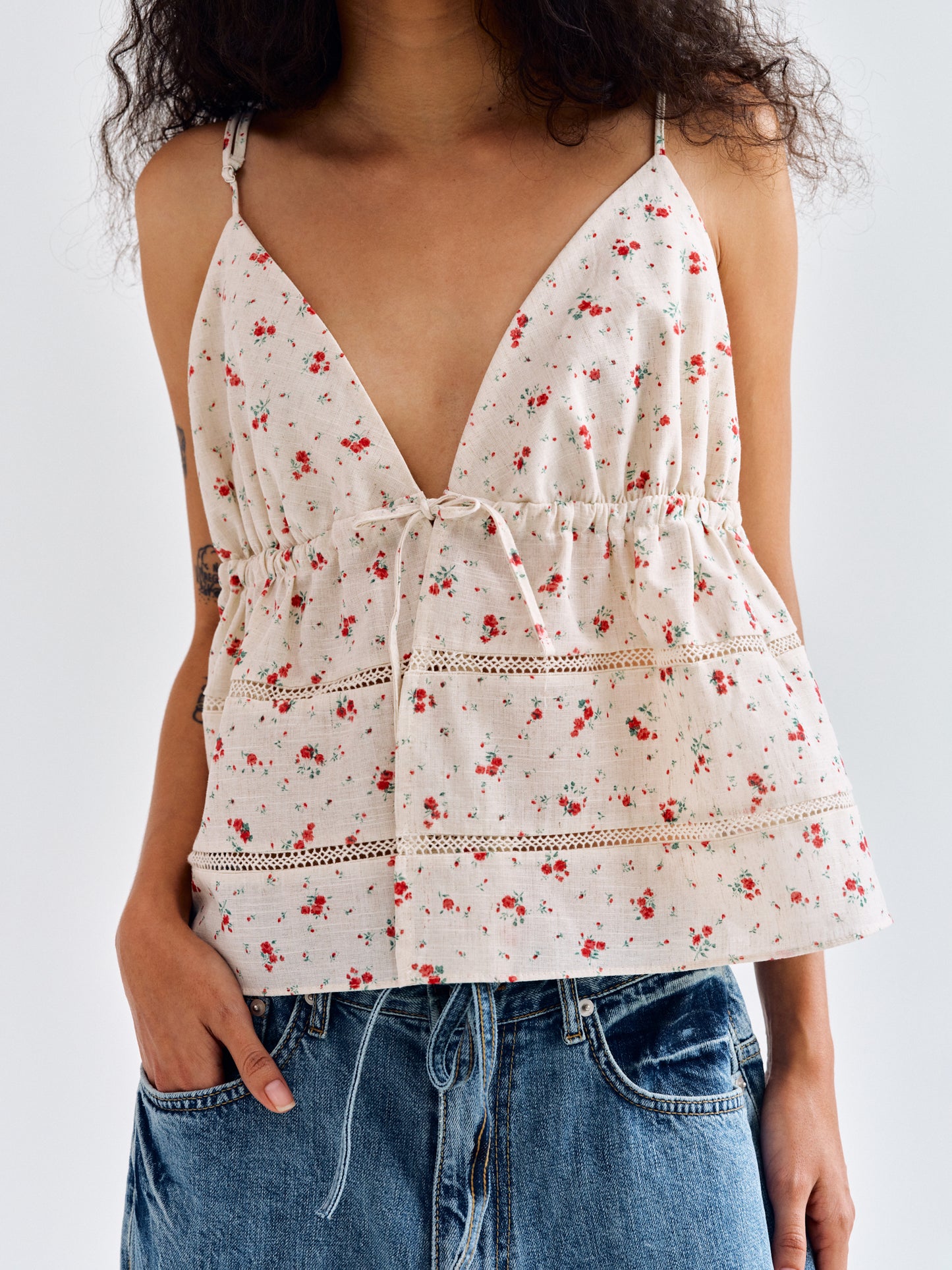 Floral Butterfly Camisole, Natural