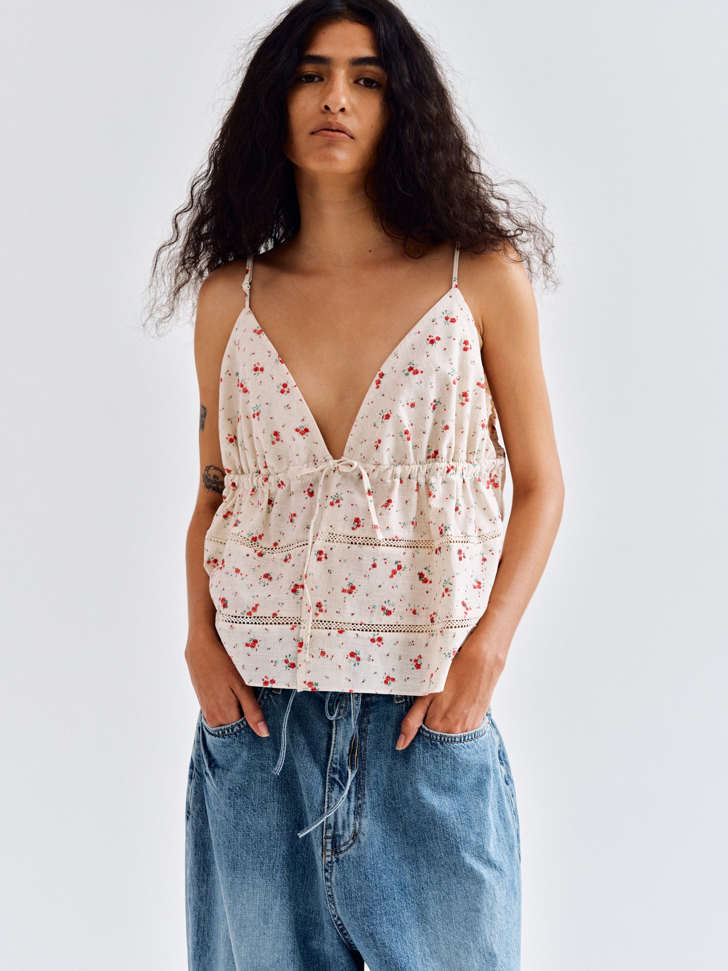 Floral Butterfly Camisole, Natural