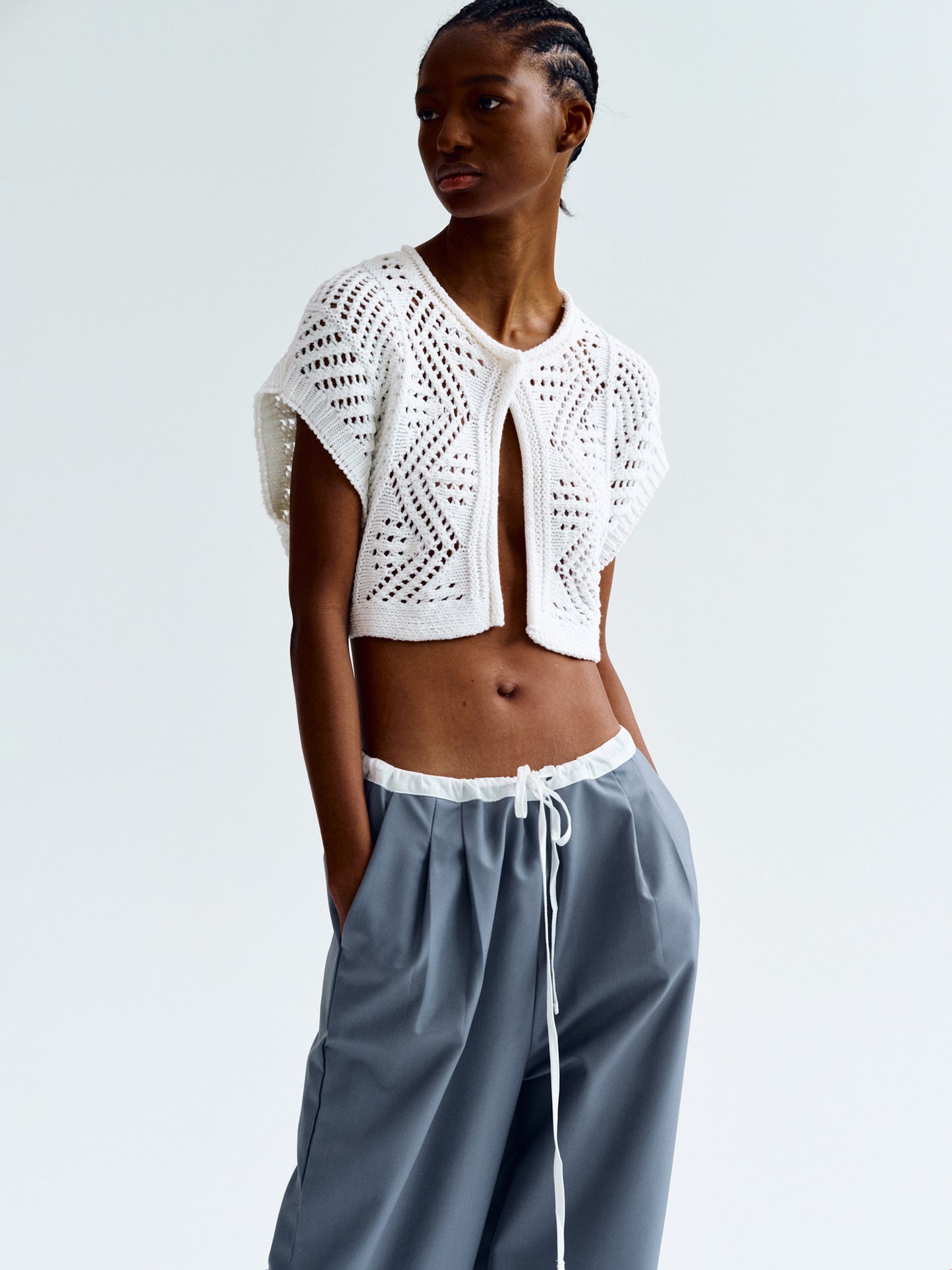 OpenKnit Crochet Top, White SourceUnknown